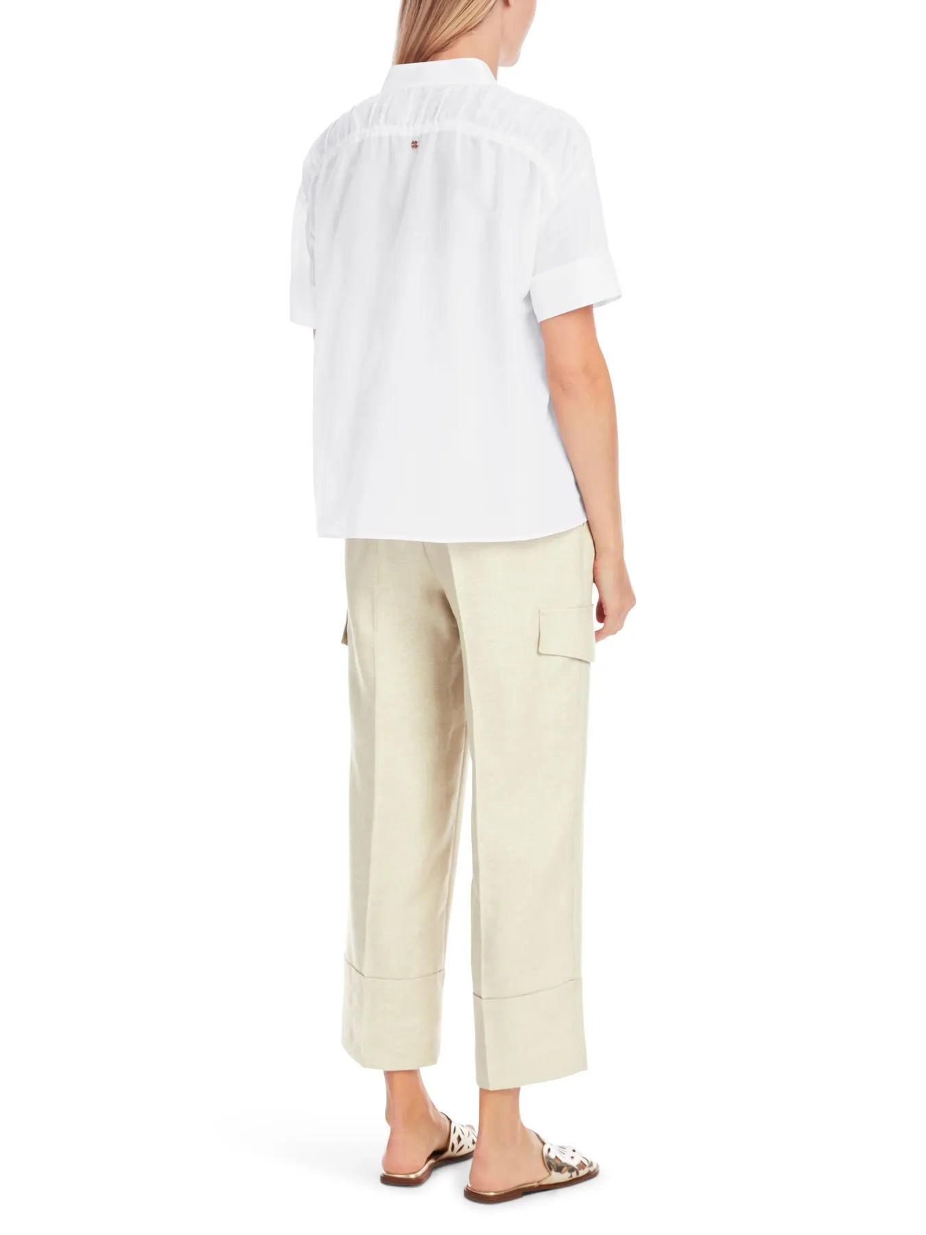 MARC CAIN
YC 51.40 W85 Semitransparente Bluse mit Smok Weiß