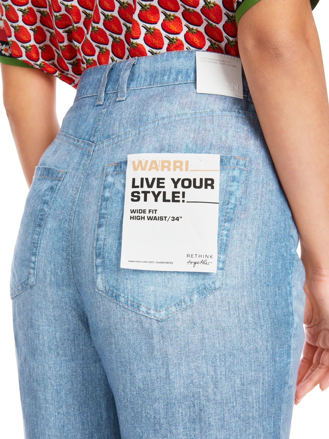 MARC CAIN YP 81.47 W38 Rethink Together WARRI Damen Hose Blau