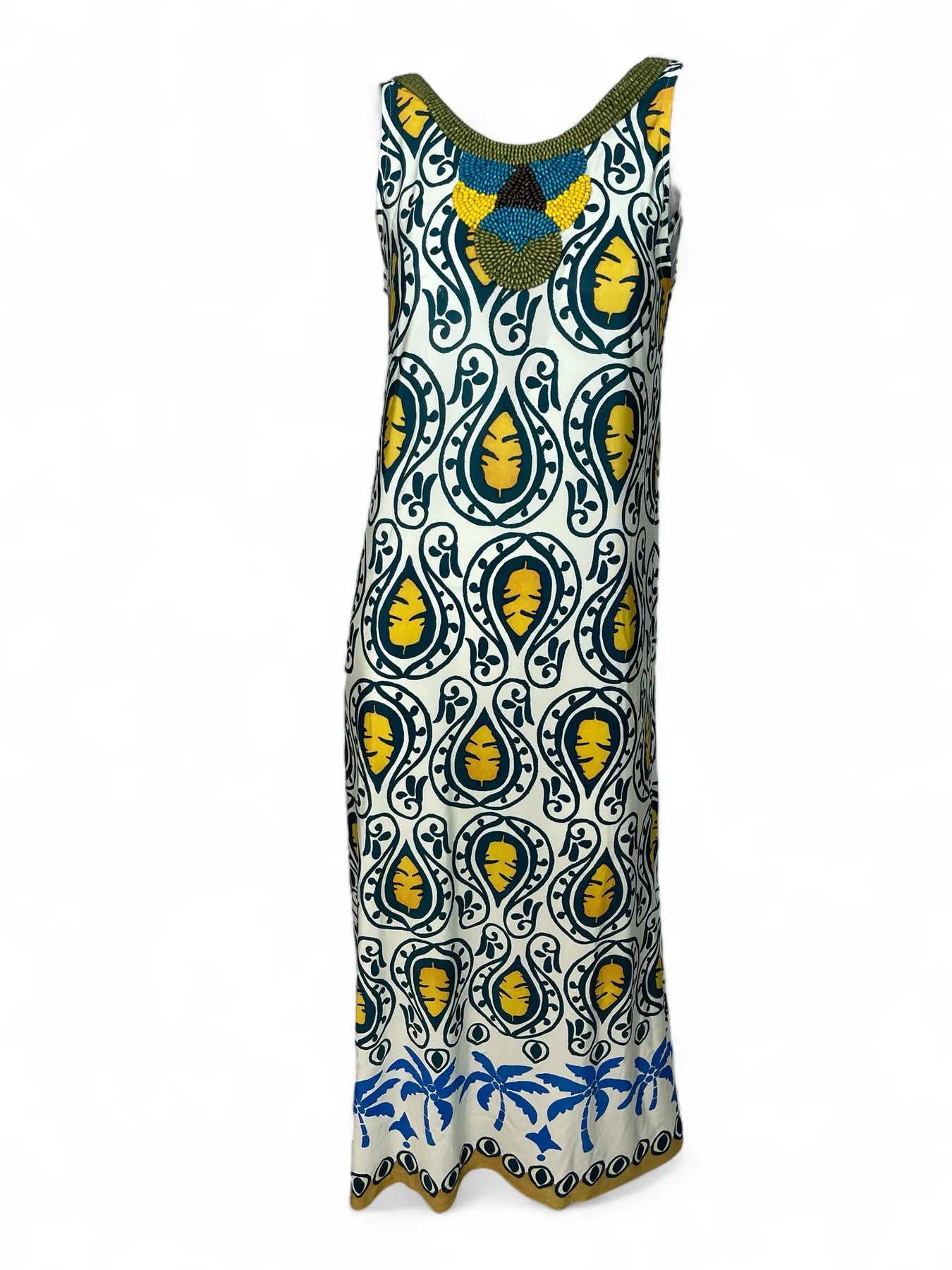 ANA ALCAZAR 041412-3709 Kleid mit Perlenstickerei original blue