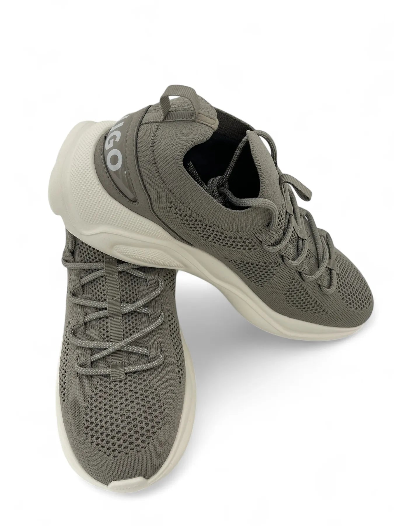 HUGO 50541684 Leon_Runn_kn 10267019 01 Herren Strick-Sneaker Grau