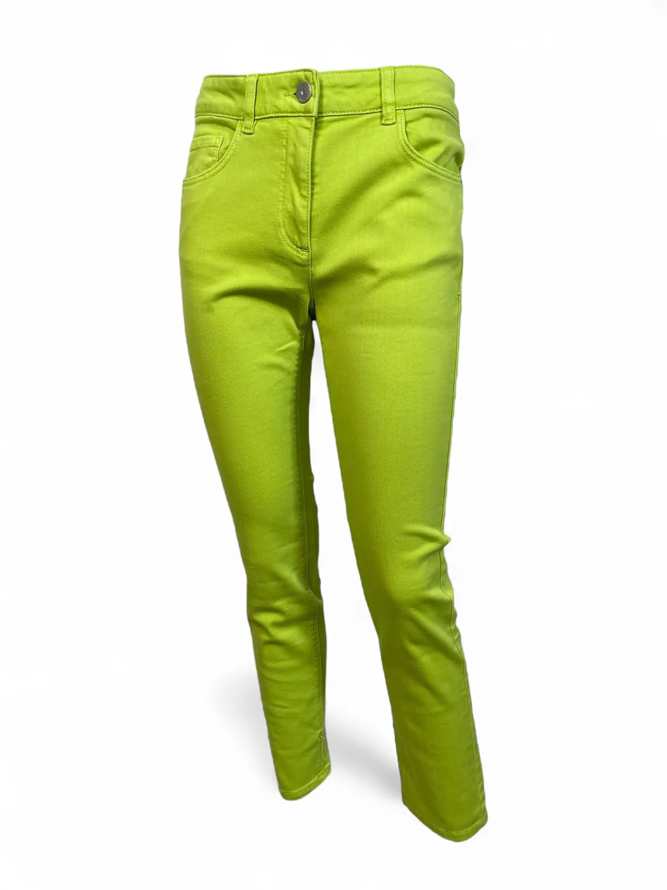 LUISA CERANO 617738/4162-0 Tapered-Colour-Denim Damen Jeans pea green