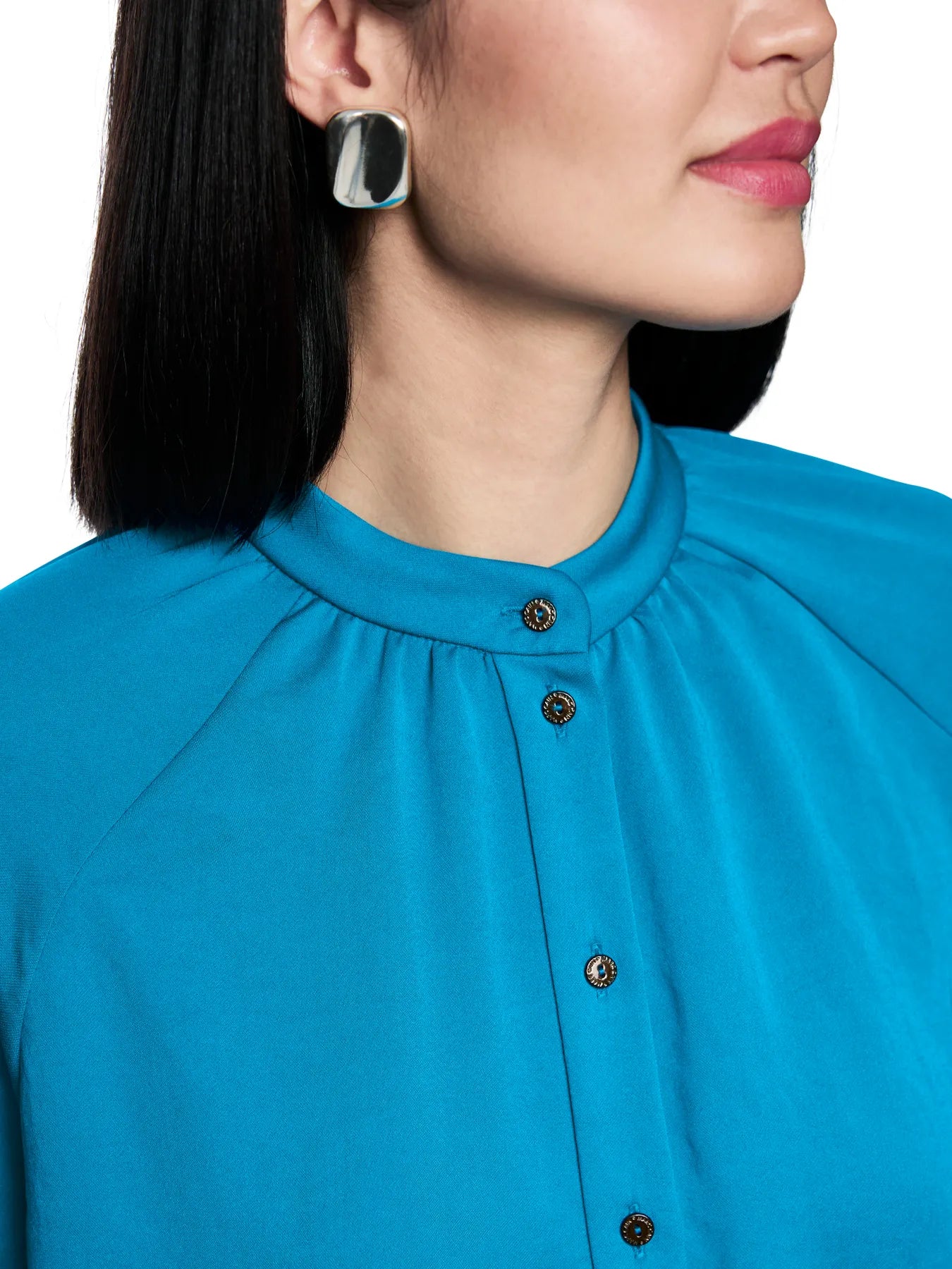 MARC CAIN
ZC 51.27 W39 Bluse mit Stehkragen Blau