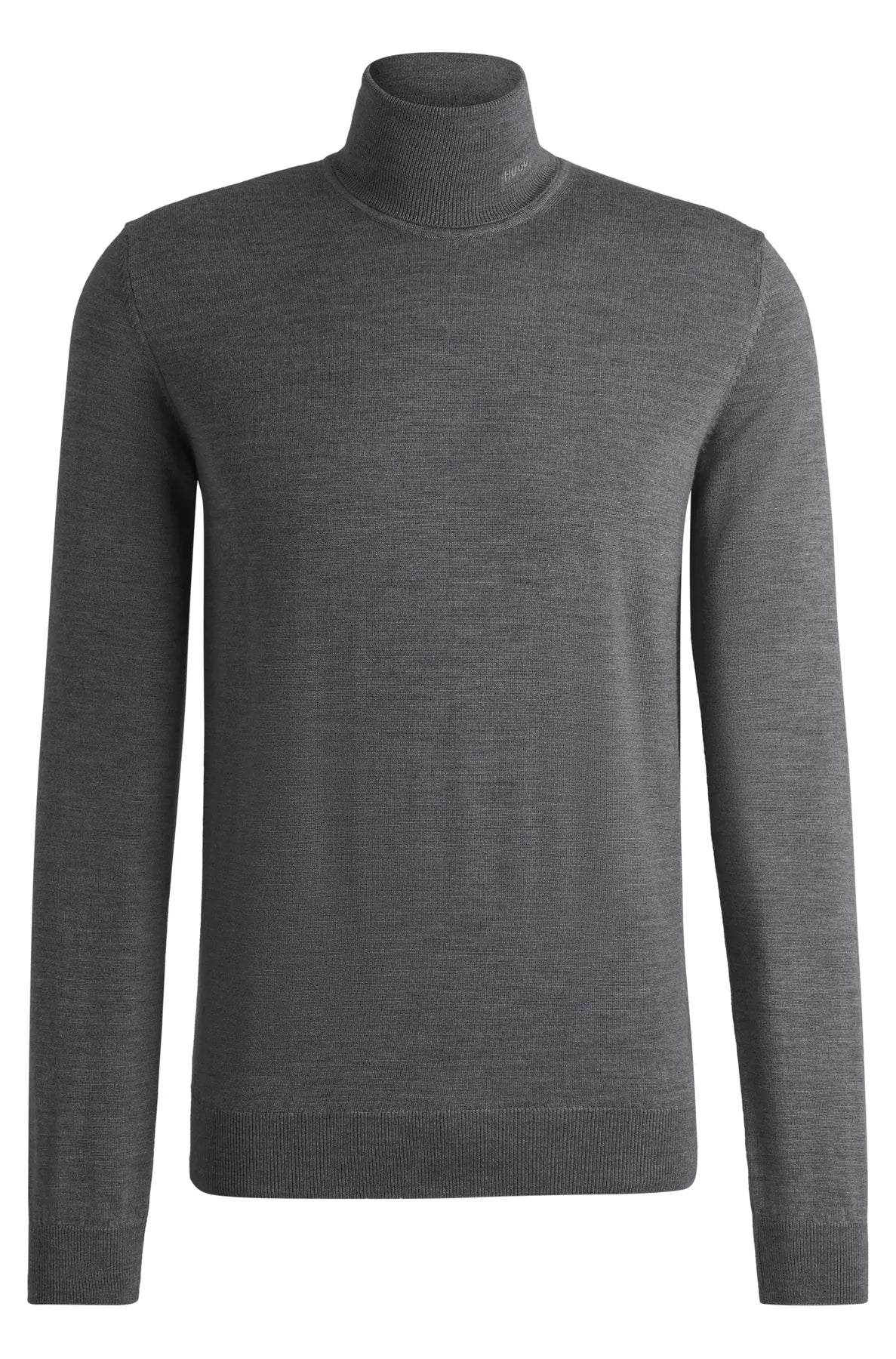 HUGO 50474174 San Thomas-M Rollkragen Pullover Grau