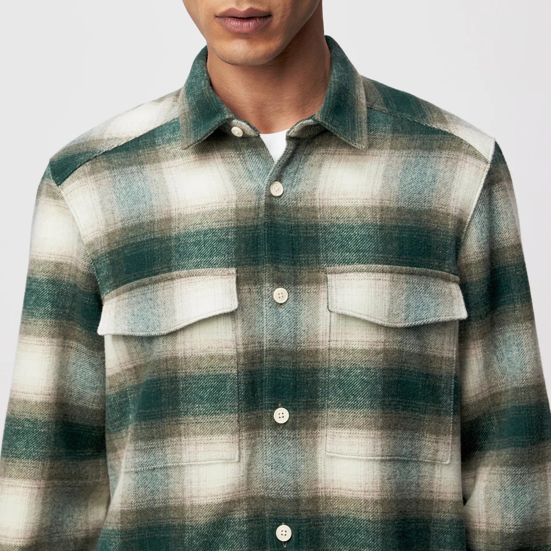 DRYKORN 146521 GUNRAY OVERSHIRT FLANELL MIT KARO GRÜN 2212