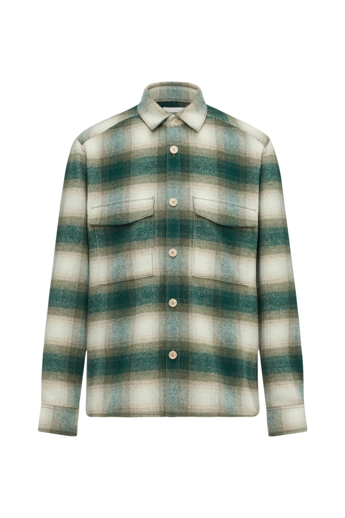 DRYKORN 146521 GUNRAY OVERSHIRT FLANELL MIT KARO GRÜN 2212