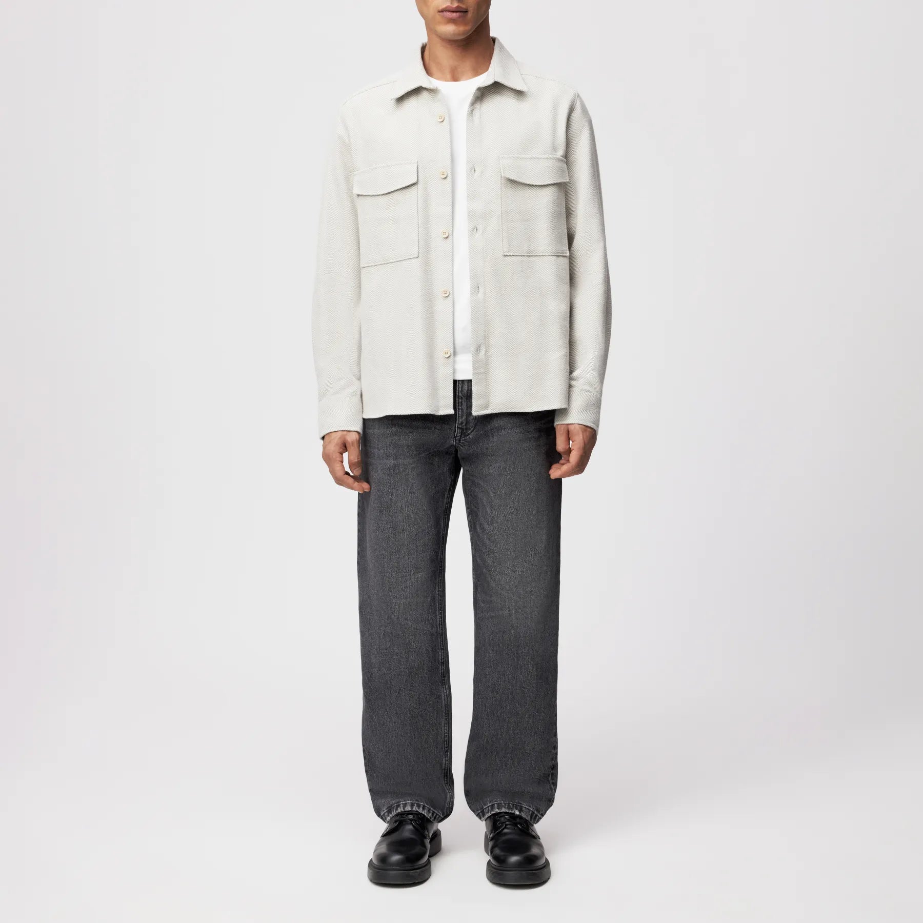 DRYKORN 138392 GUNRAY 10 OVERSHIRT FISCHGRÄTMUSTER GRAU 6205