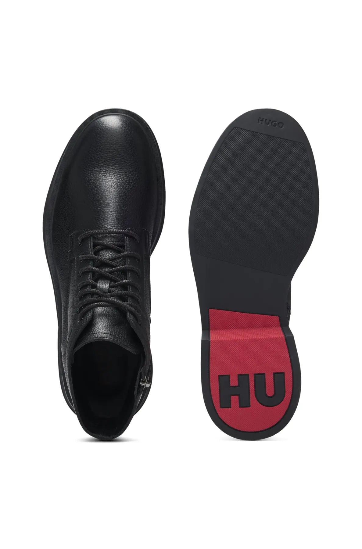 HUGO 50552559 Lenner_halb_grlt 10275848 01 Leder Boots Zip Black