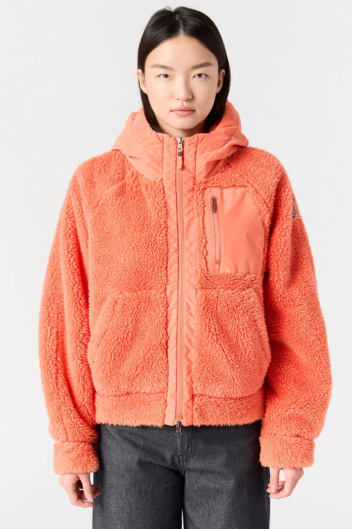 PARAJUMPERS PY31 CREAMY FLEECE TEDDY ZIP JACKE GRENADINE