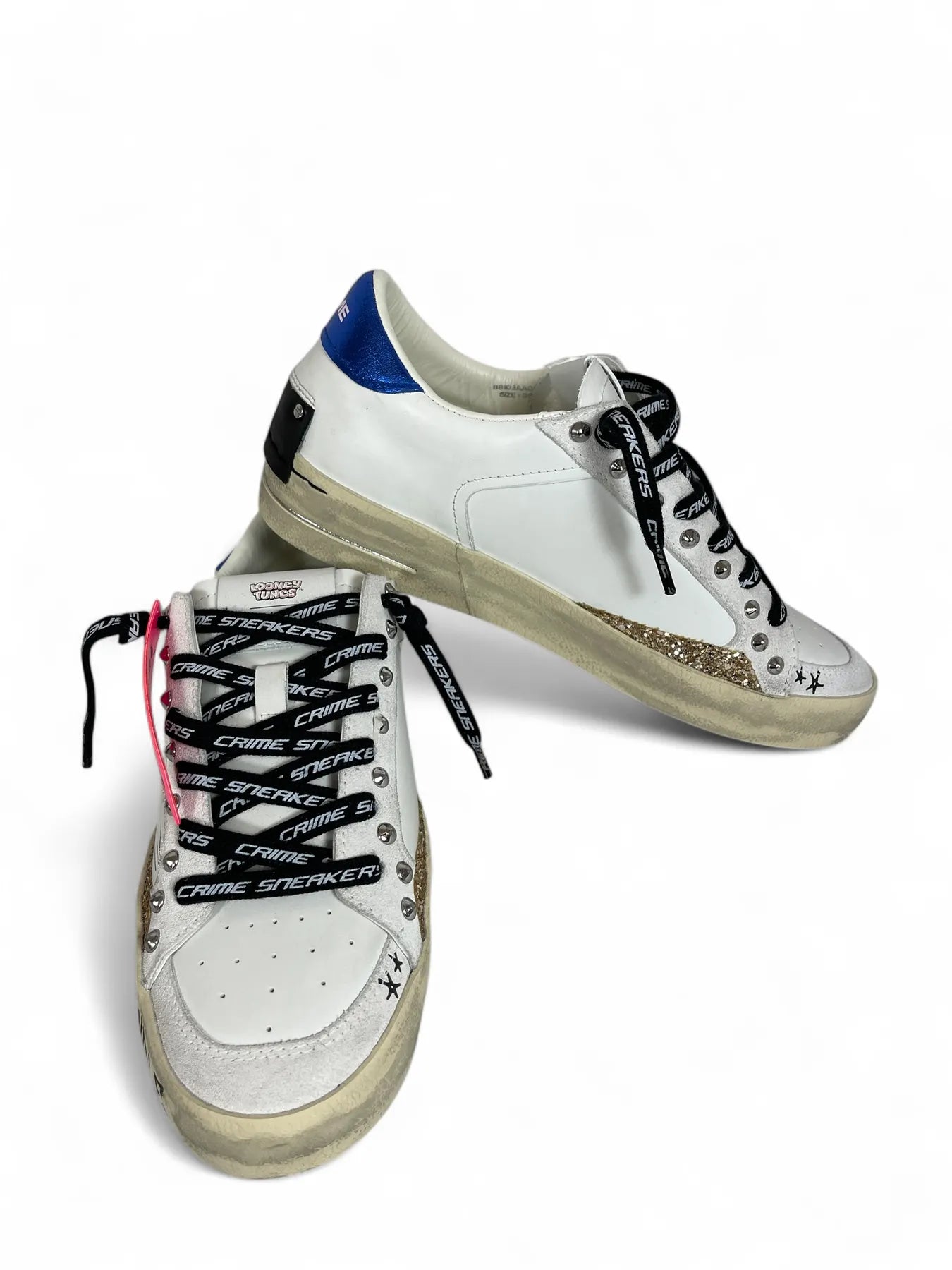 CRIME LONDON 88103AA8 Leder Sneaker Comic Weiß