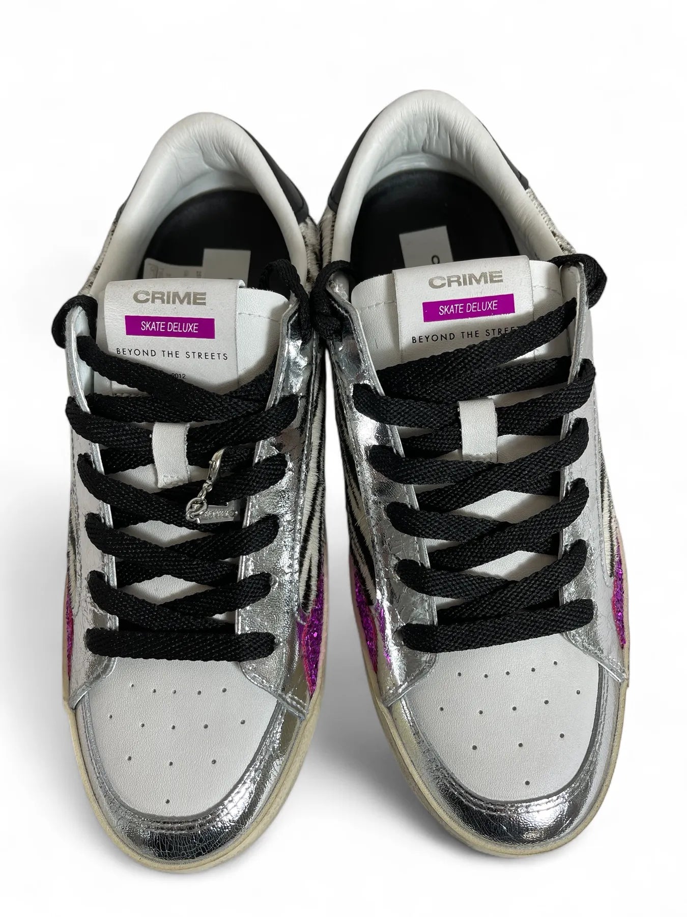 CRIME LONDON 88103AA8 Sneaker Ponyfell Zebra