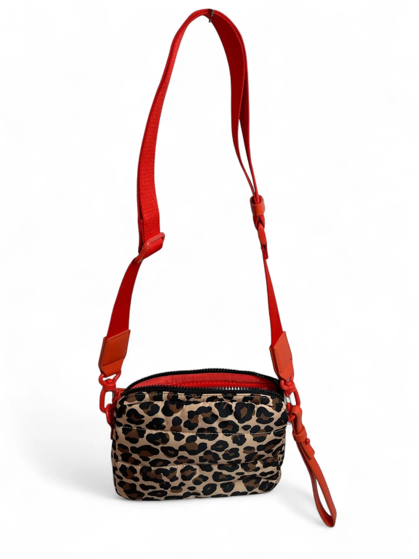 UNIO PARIS LEO NYLON TASCHE CROSSBODY PUFFER BAG ORANGE LEO