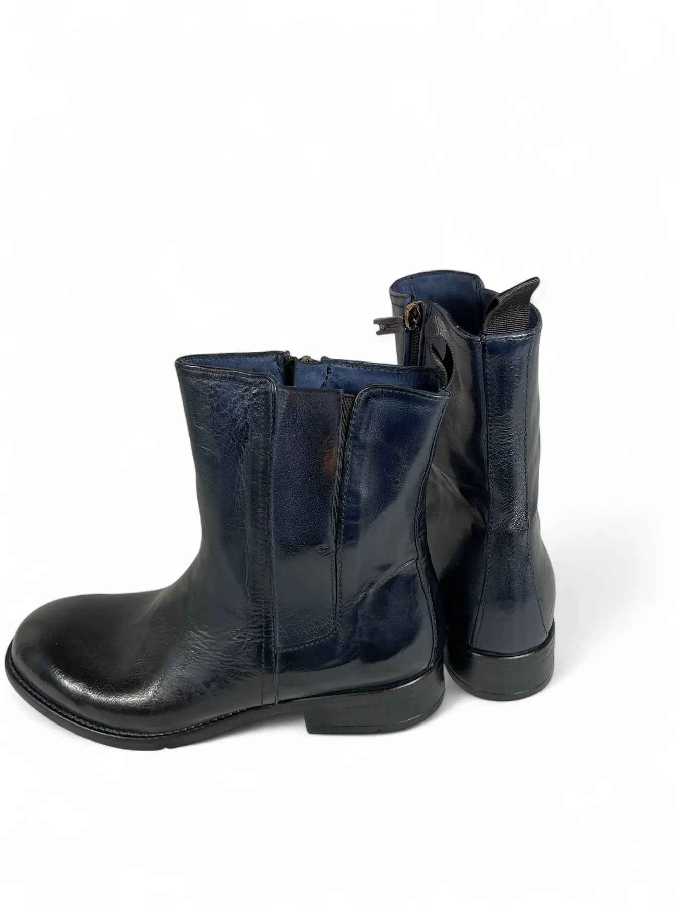 LEMARGO EA19A RANCH Damen Leder Stiefelette Blau.