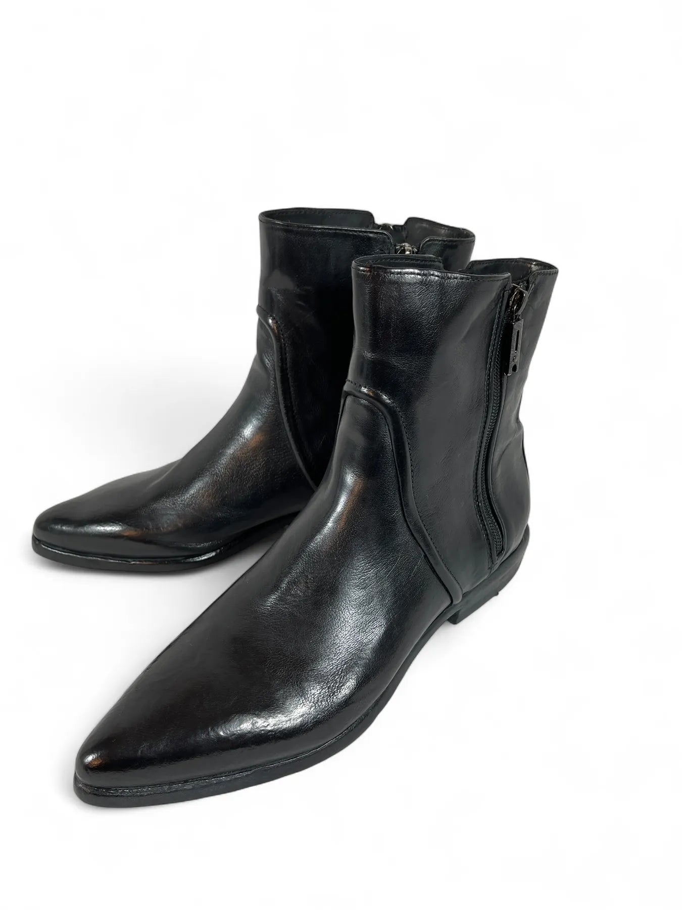 LEMARGO DL16A RANCH Damen Leder Stiefelette Spitz Nero.