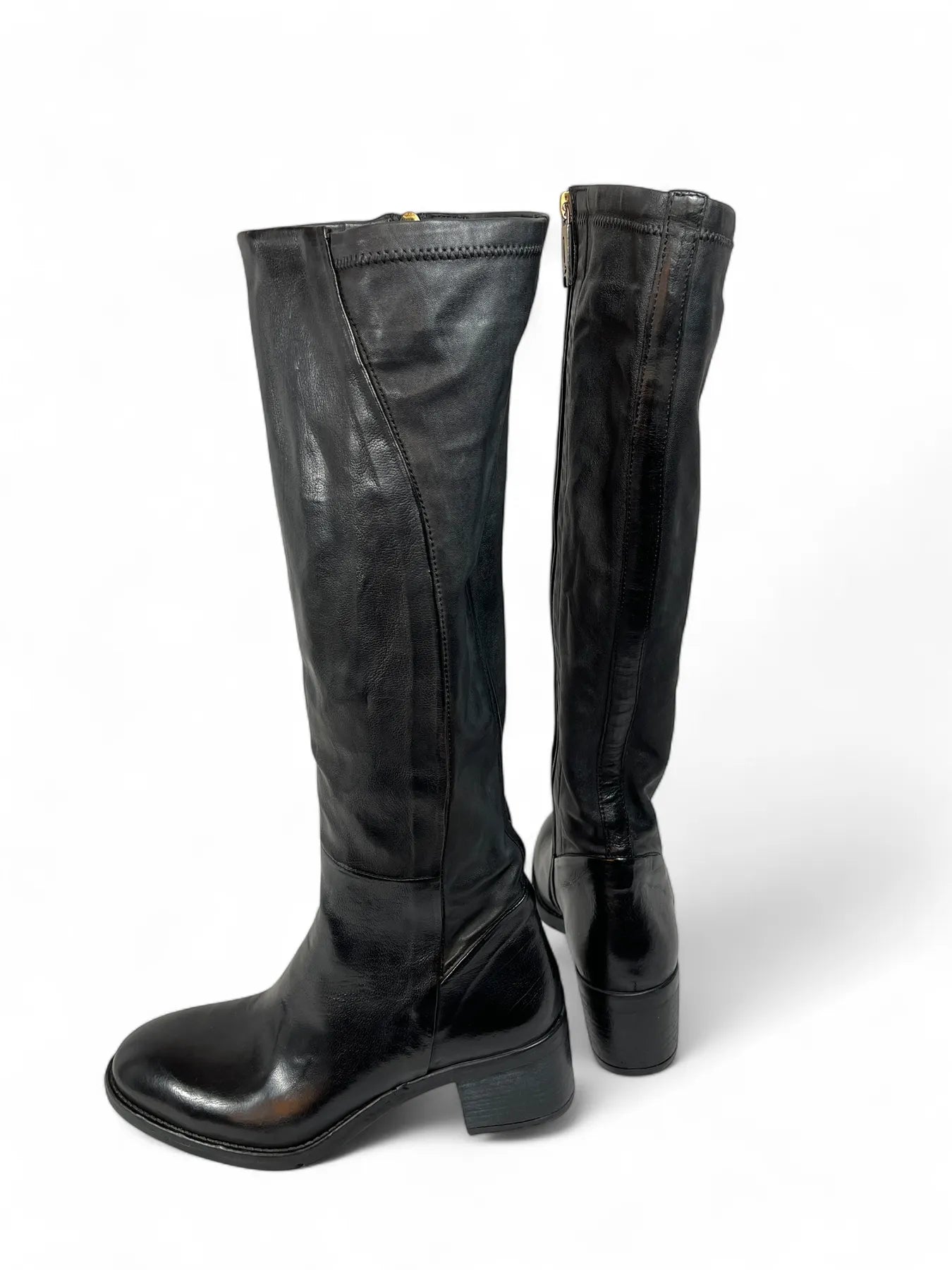 LEMARGO AP34A RANCH Damen Leder Schaftstiefel Nero.