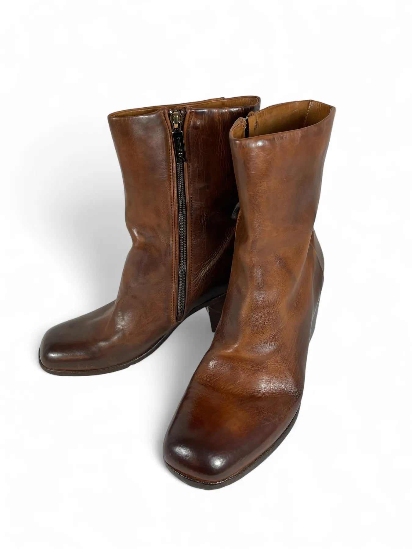 LEMARGO IO02A SERRANO Damen Leder Stiefelette Cognac.