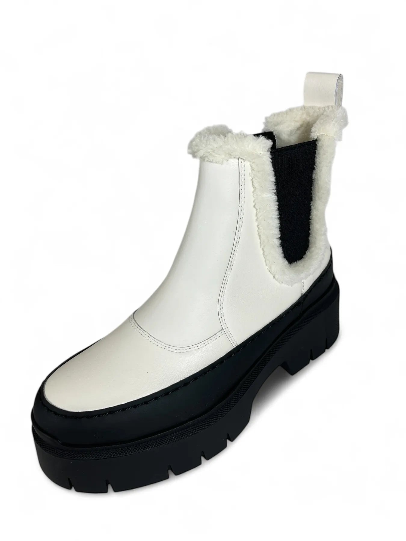 HUGO 50548203 Kris_ChBootie_FRLT PLATEAU BOOTS WHITE