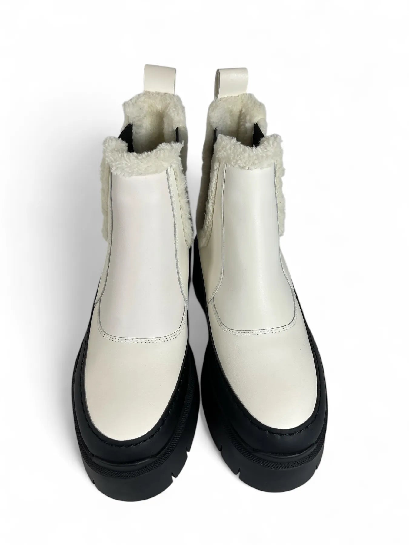 HUGO 50548203 Kris_ChBootie_FRLT PLATEAU BOOTS WHITE