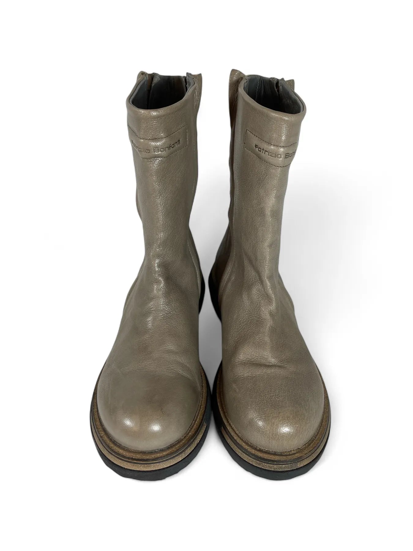 PATRIZIA BONFANTI ARIKO LEDER BOOTS KHAKI BOLD STONE.