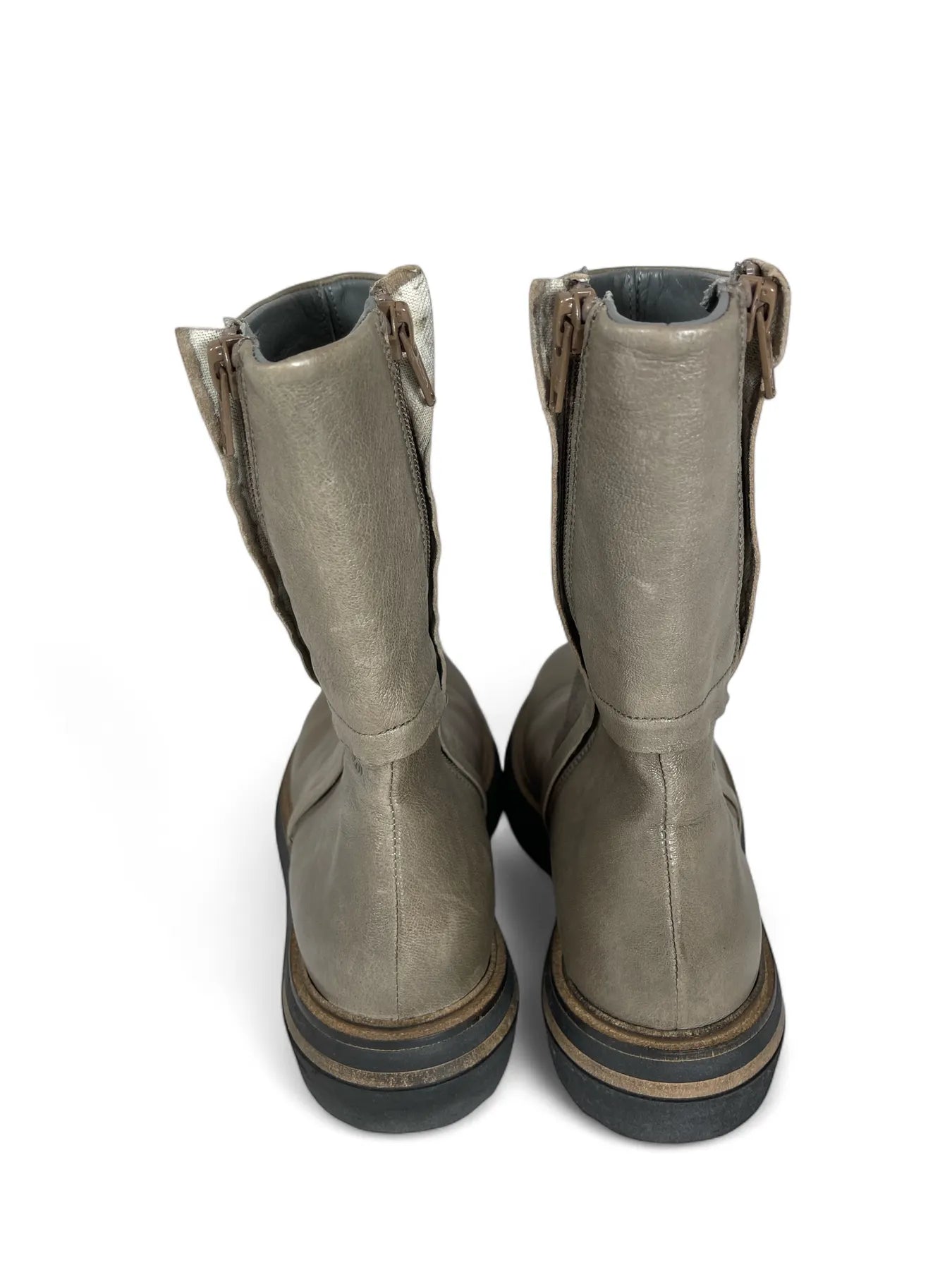 PATRIZIA BONFANTI ARIKO LEDER BOOTS KHAKI BOLD STONE.