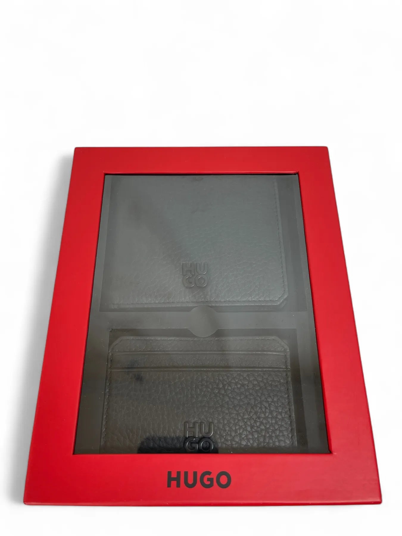 HUGO 50548752 GBHM_4cc Card Stack Leder Geldbörse Geschenkbox Black