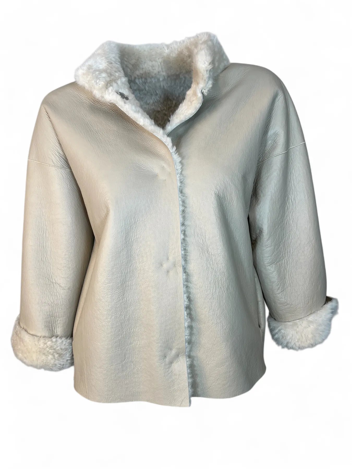 CPL 0H999 SCHIRLING IPHIGENIA LUXUS LAMMFELL WENDE JACKE IVORY