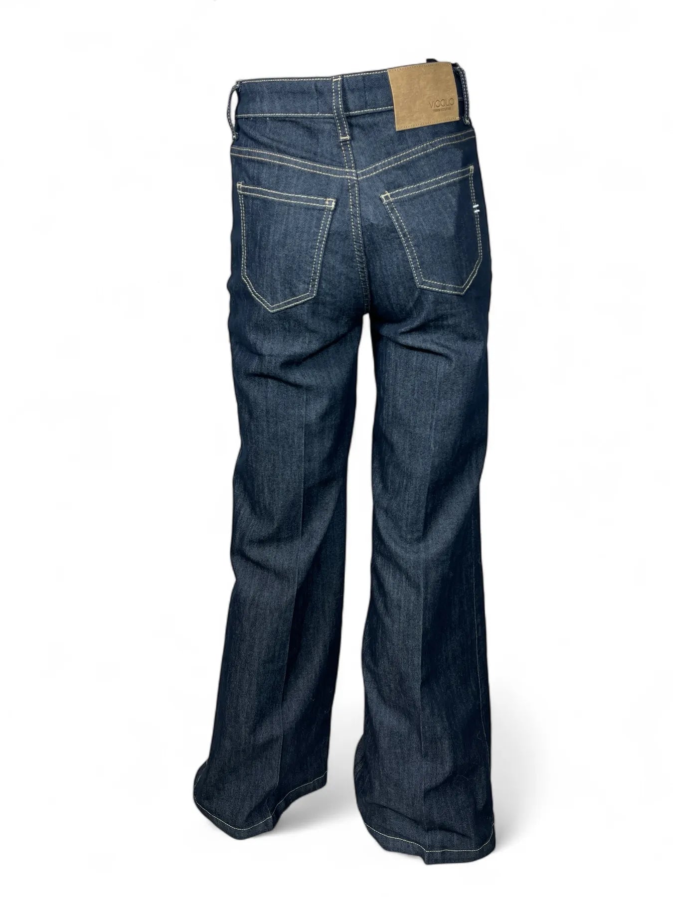 VICOLO TF5208 WIDE LEG JEANS DENIM RINSED BLAU