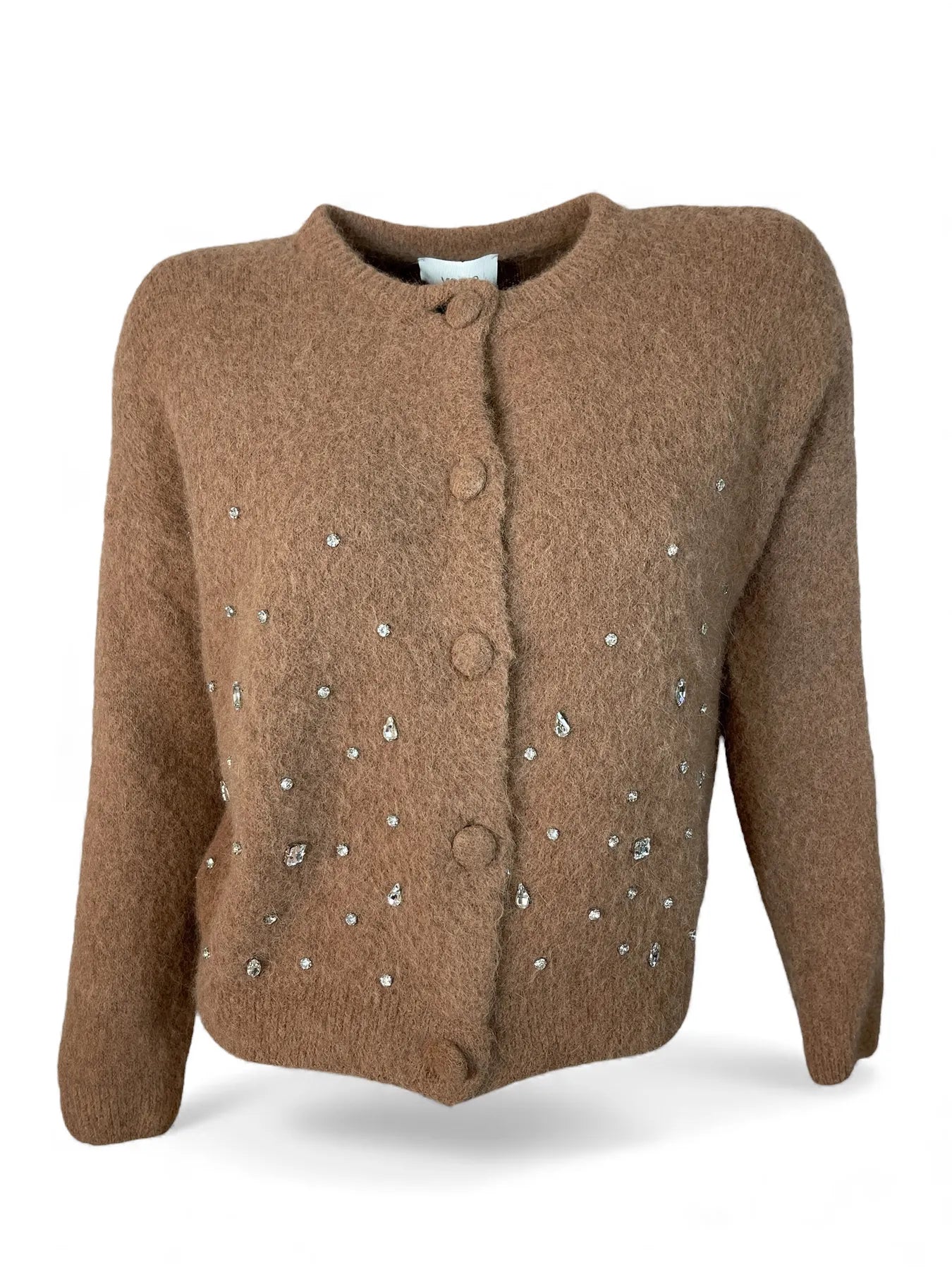 VICOLO 55050F DAMEN STRICKJACKE STRASS TABACCO