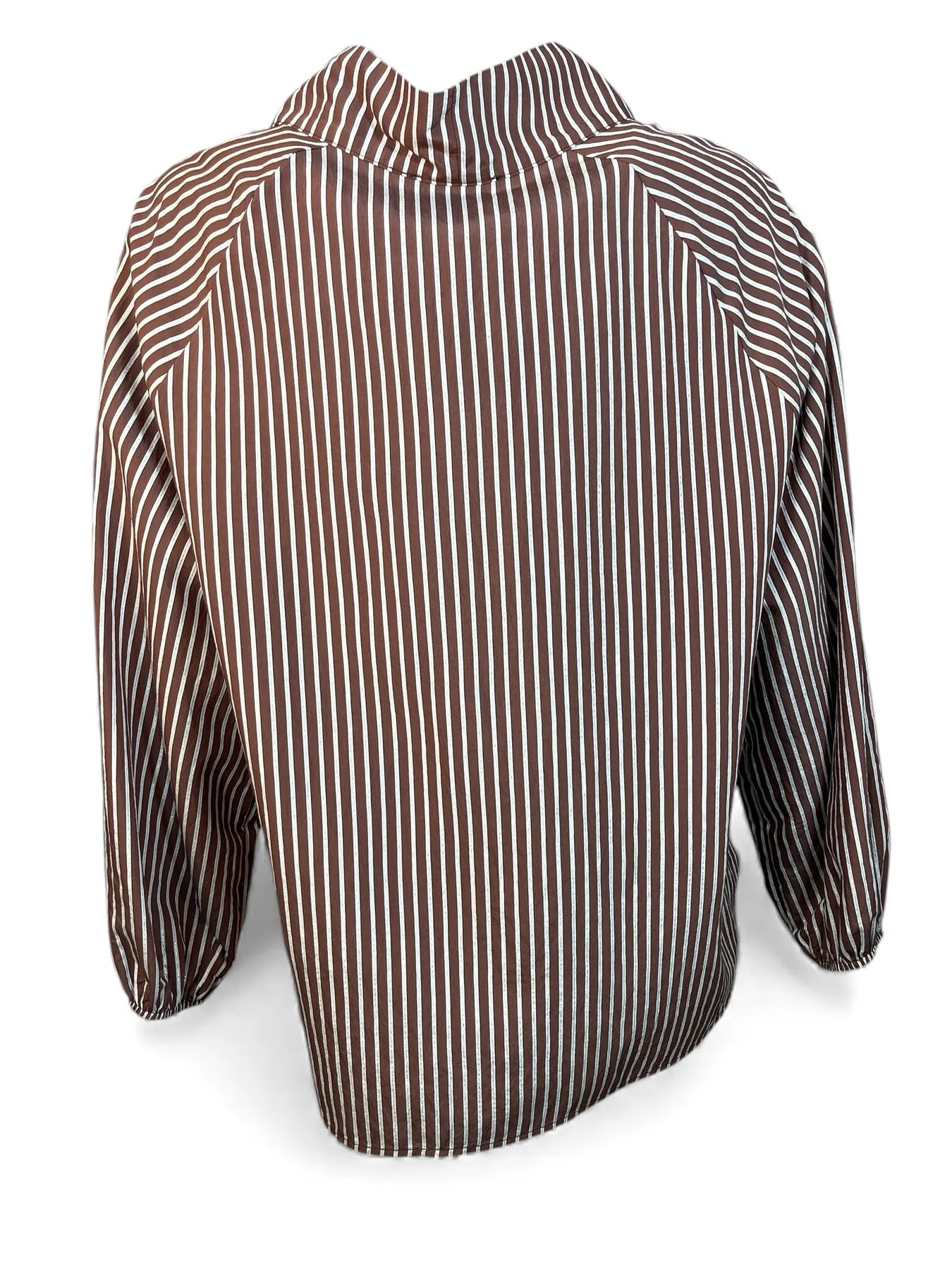 VICOLO TF0288 SCHLUPPEN BLUSE MIT STREIFEN TABACCO