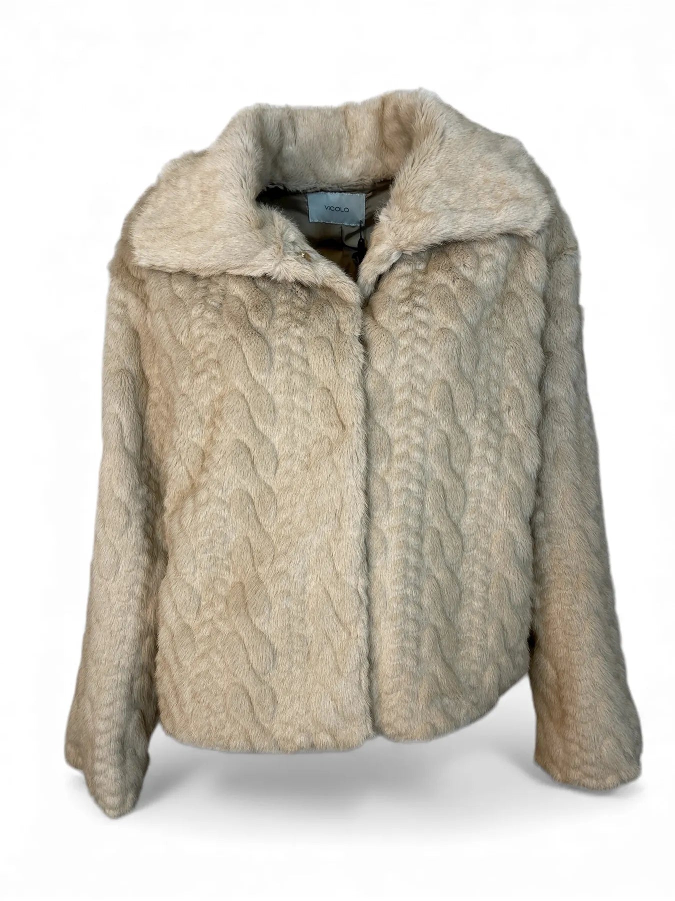 VICOLO TF0191
Damen Kunstpelz Jacke Beige