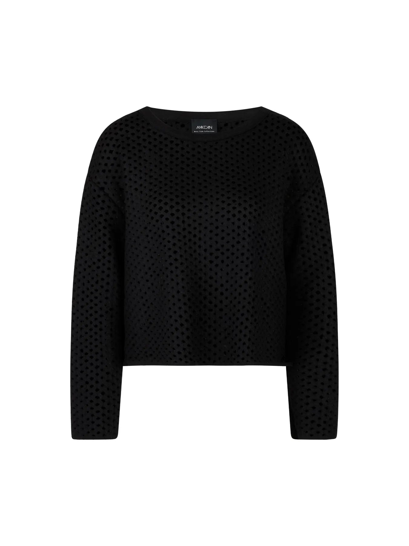 MARC CAIN
ZC 41.48 M17 Lochstrick Pullover Knitted in Germany Black