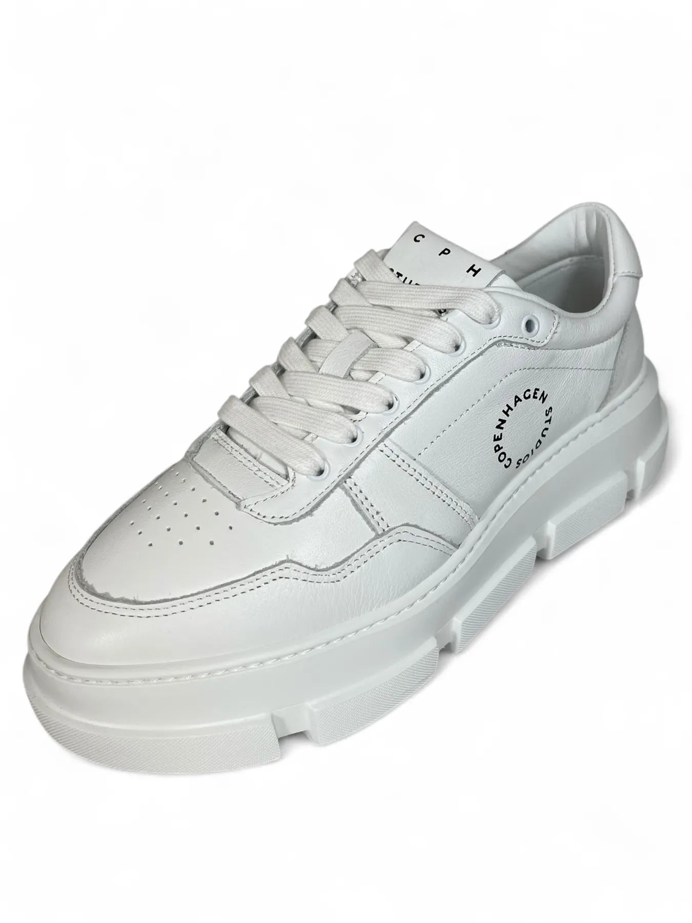 COPENHAGEN CPH435 LEATHER DAMEN PLATEAU SNEAKER LEDER WHITE