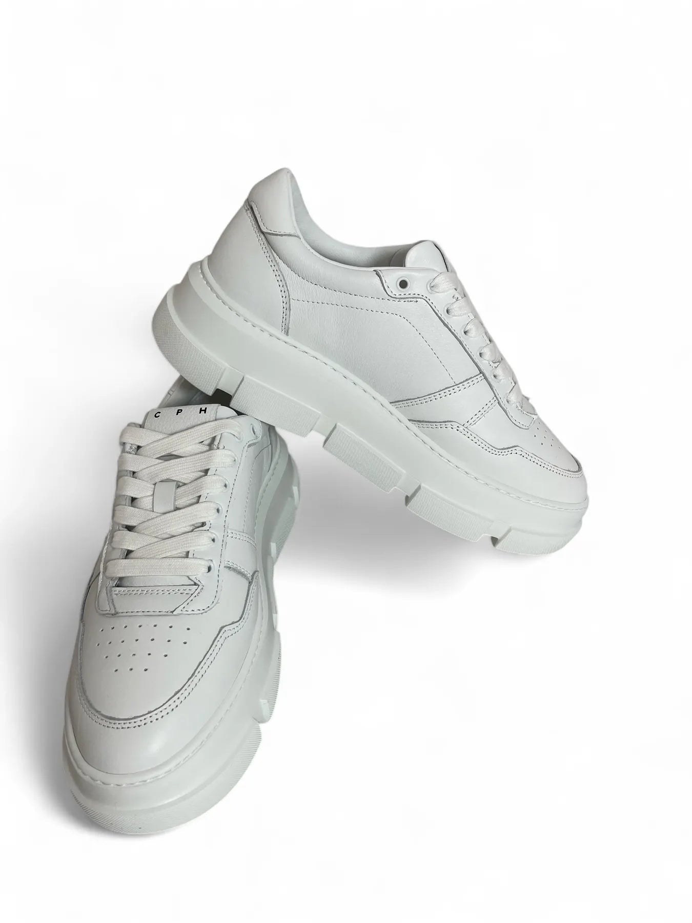 COPENHAGEN CPH435 LEATHER DAMEN PLATEAU SNEAKER LEDER WHITE