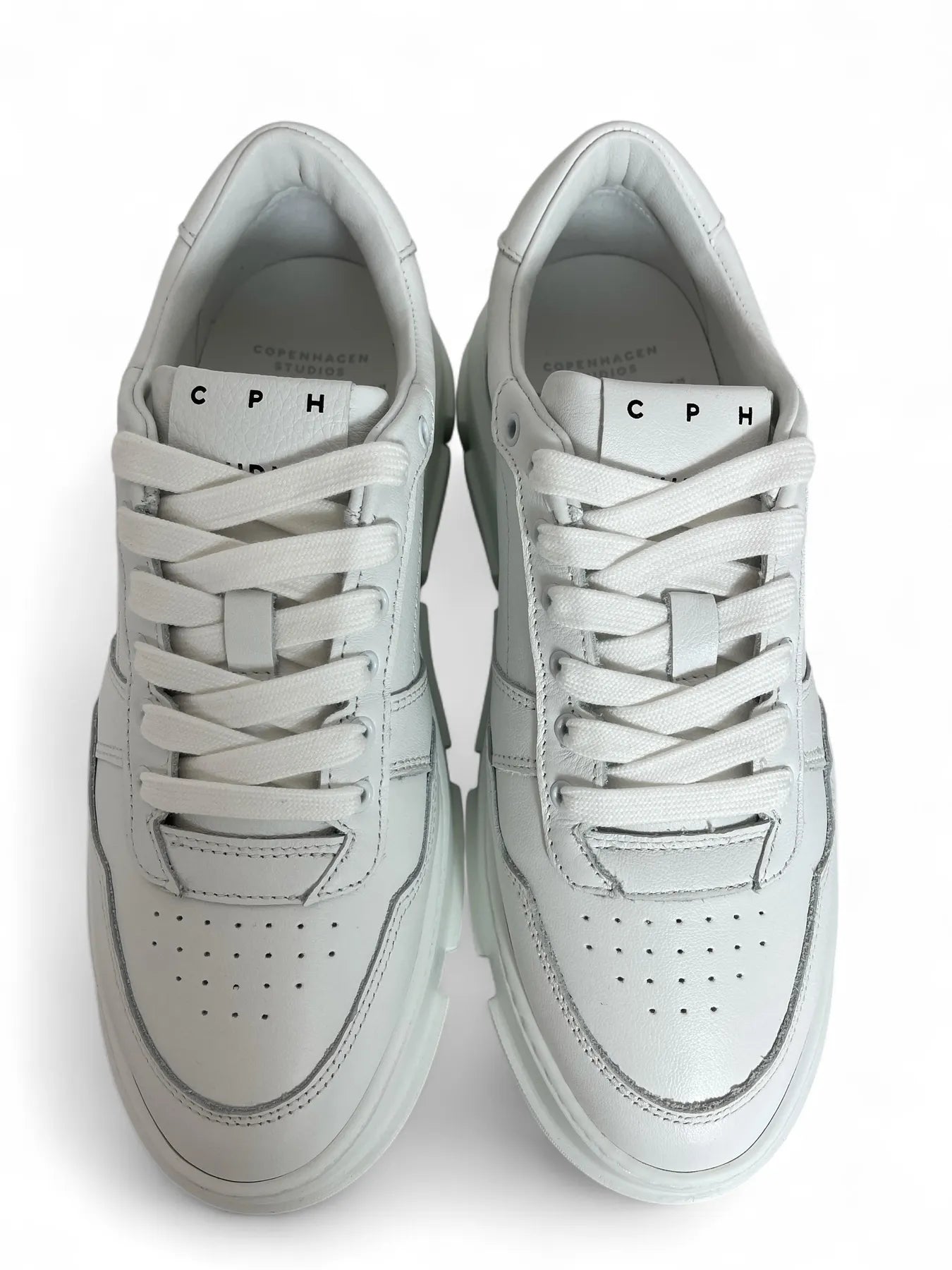 COPENHAGEN CPH435 LEATHER DAMEN PLATEAU SNEAKER LEDER WHITE