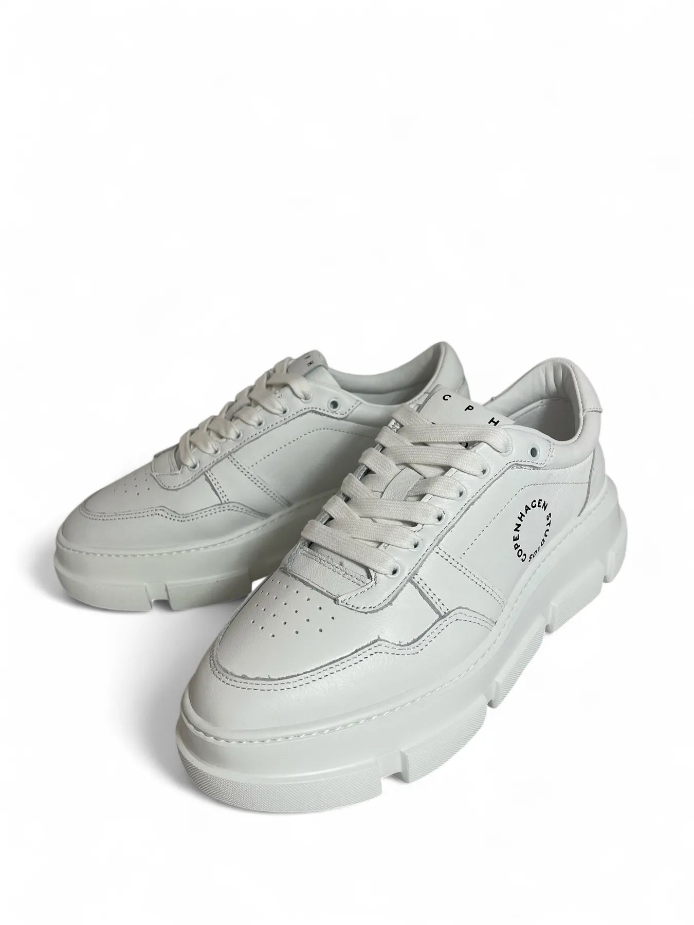 COPENHAGEN CPH435 LEATHER DAMEN PLATEAU SNEAKER LEDER WHITE