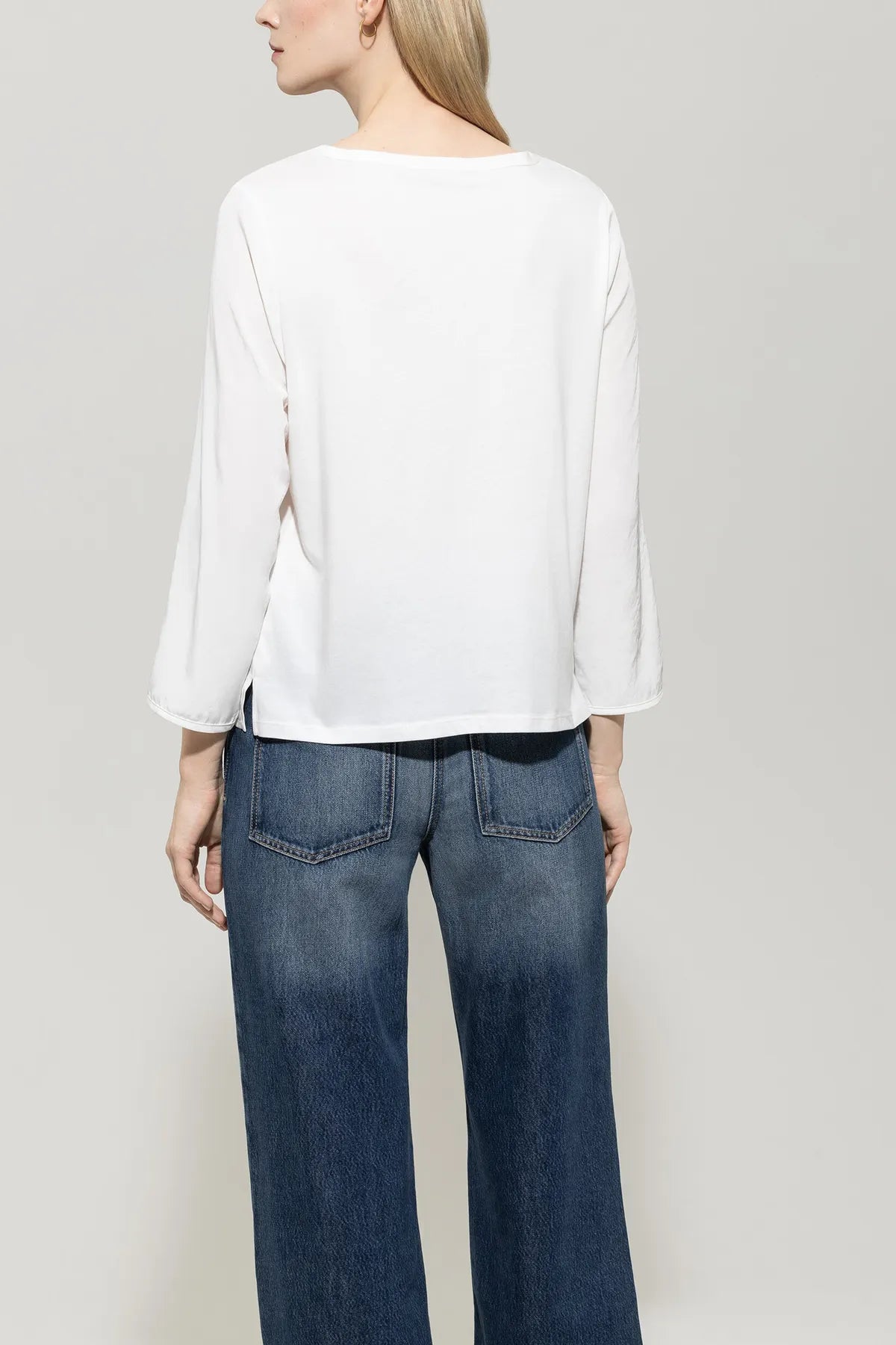 LUISA CERANO
328304/7600-0 Damen Shirt mit Rücken-Patch weiß