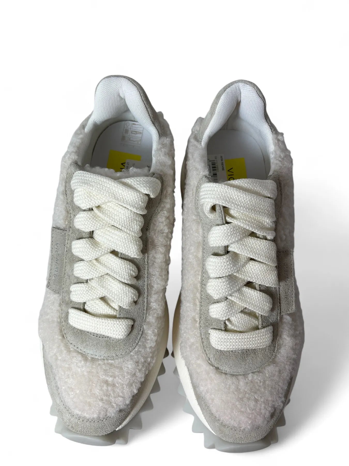 VIC MATIE 4056 SENSE SCARPA TEXEL SNEAKER TEDDY STOFF OFF-WHITE OSSO