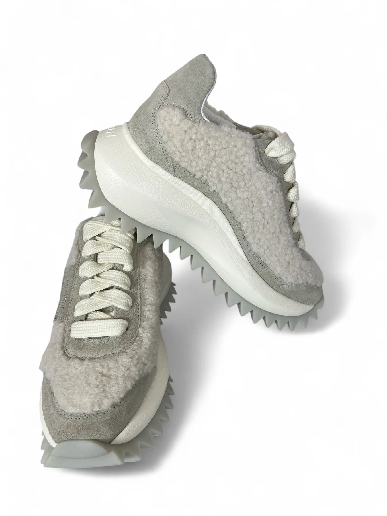 VIC MATIE 4056 SENSE SCARPA TEXEL SNEAKER TEDDY STOFF OFF-WHITE OSSO