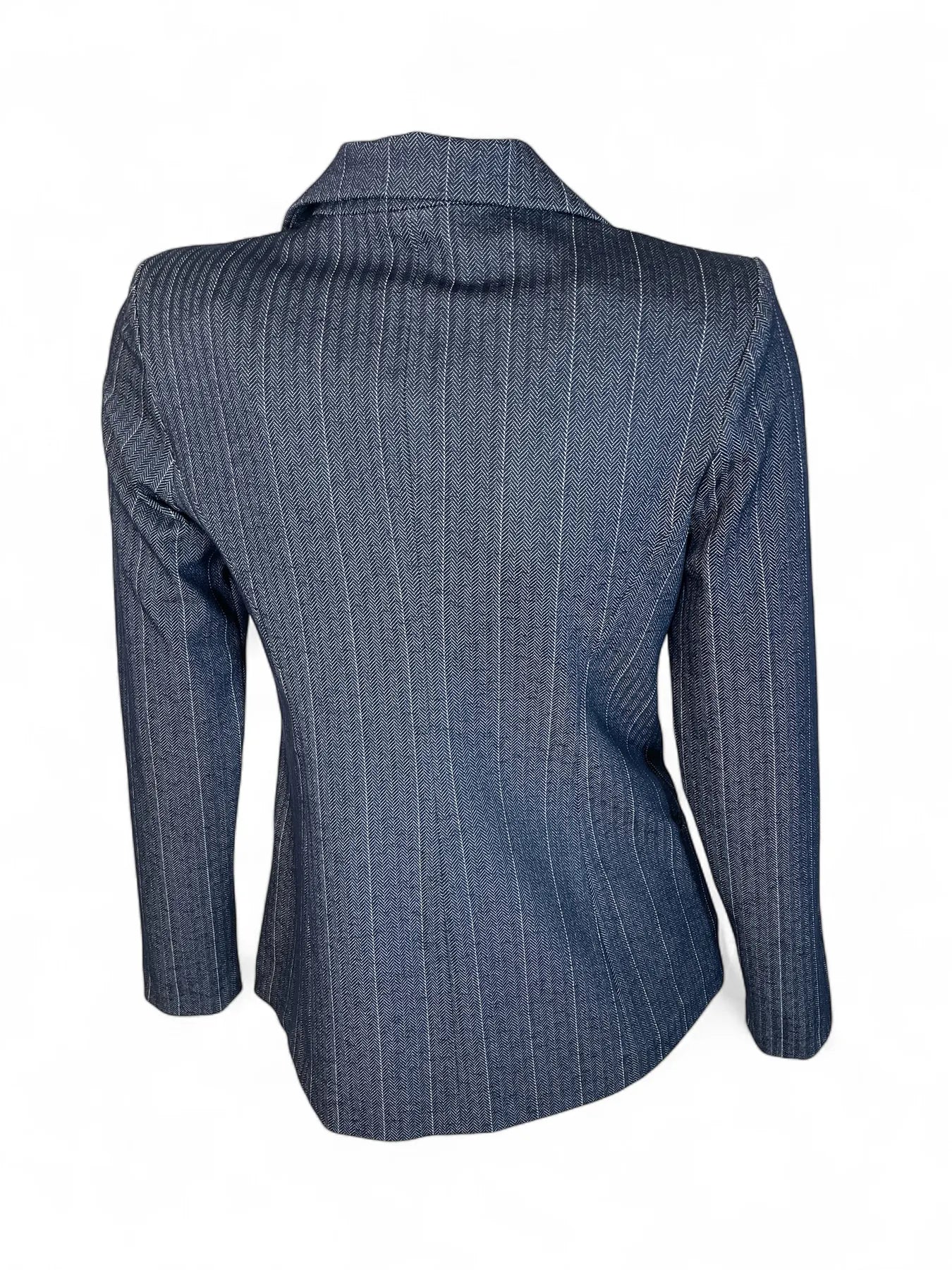 ANA ALCAZAR 021579-3749 FISCHGRAT NADELSTREIFEN BLAZER STRETCH BLACK