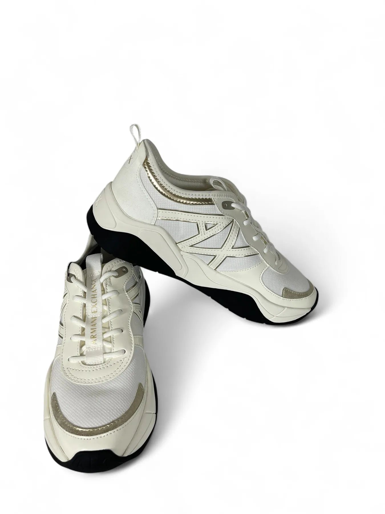 ARMANI XDX039 XV311 DAMEN SNEAKER OFF WHITE PALE GOLD MZ128