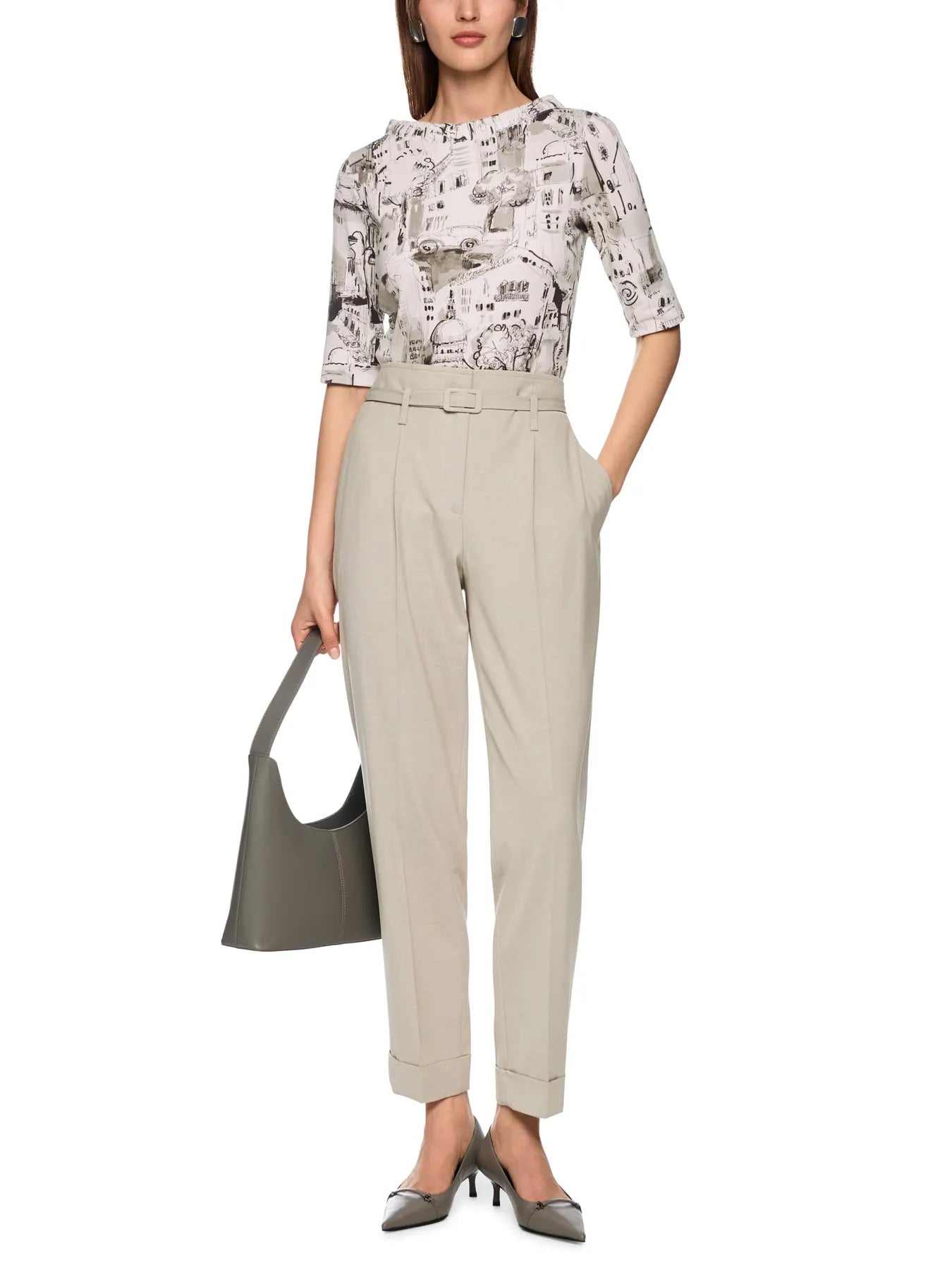 MARC CAIN
ZC 48.45 J37 Shirt mit CITY-Motiv smoke