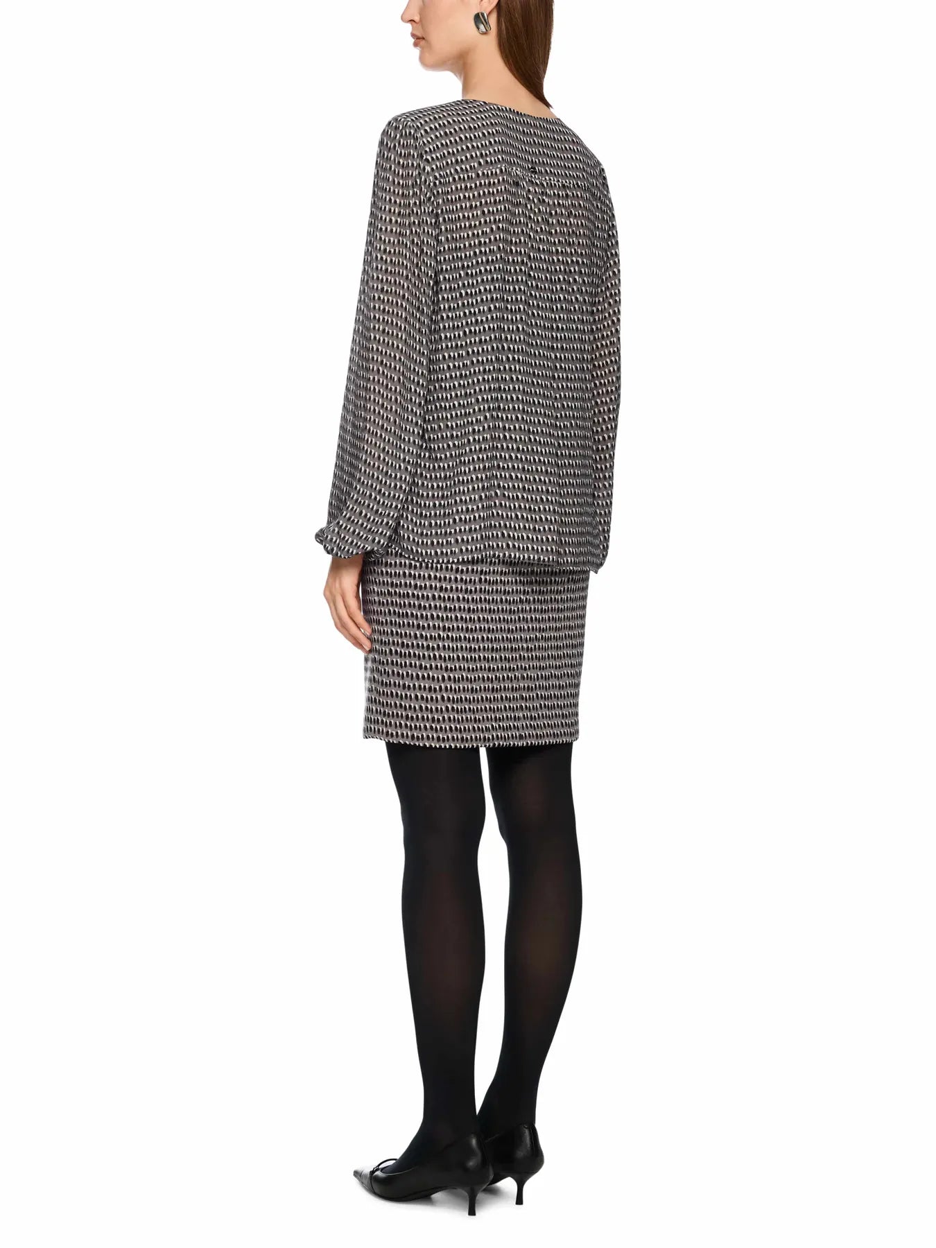 MARC CAIN ZC 51.26 W76 Viskosebluse mit Sprinkles-Print Grau