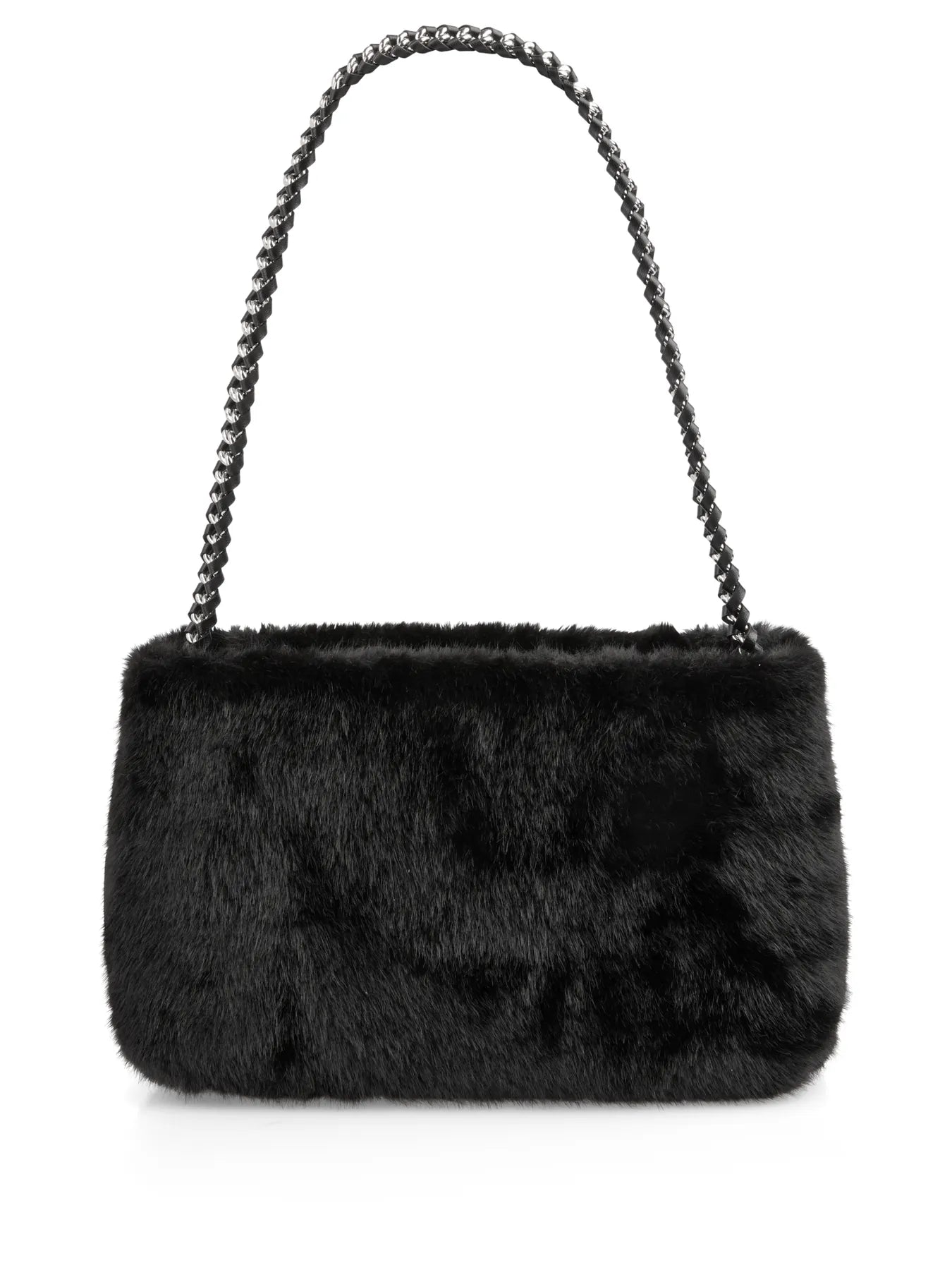 MARC CAIN ZC TI.07 Z19 Schultertasche aus Fake Fur Black