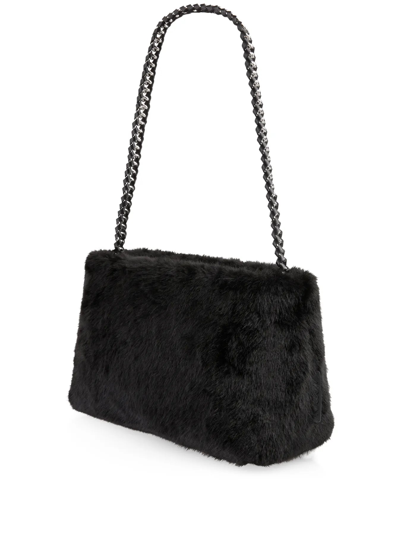 MARC CAIN ZC TI.07 Z19 Schultertasche aus Fake Fur Black