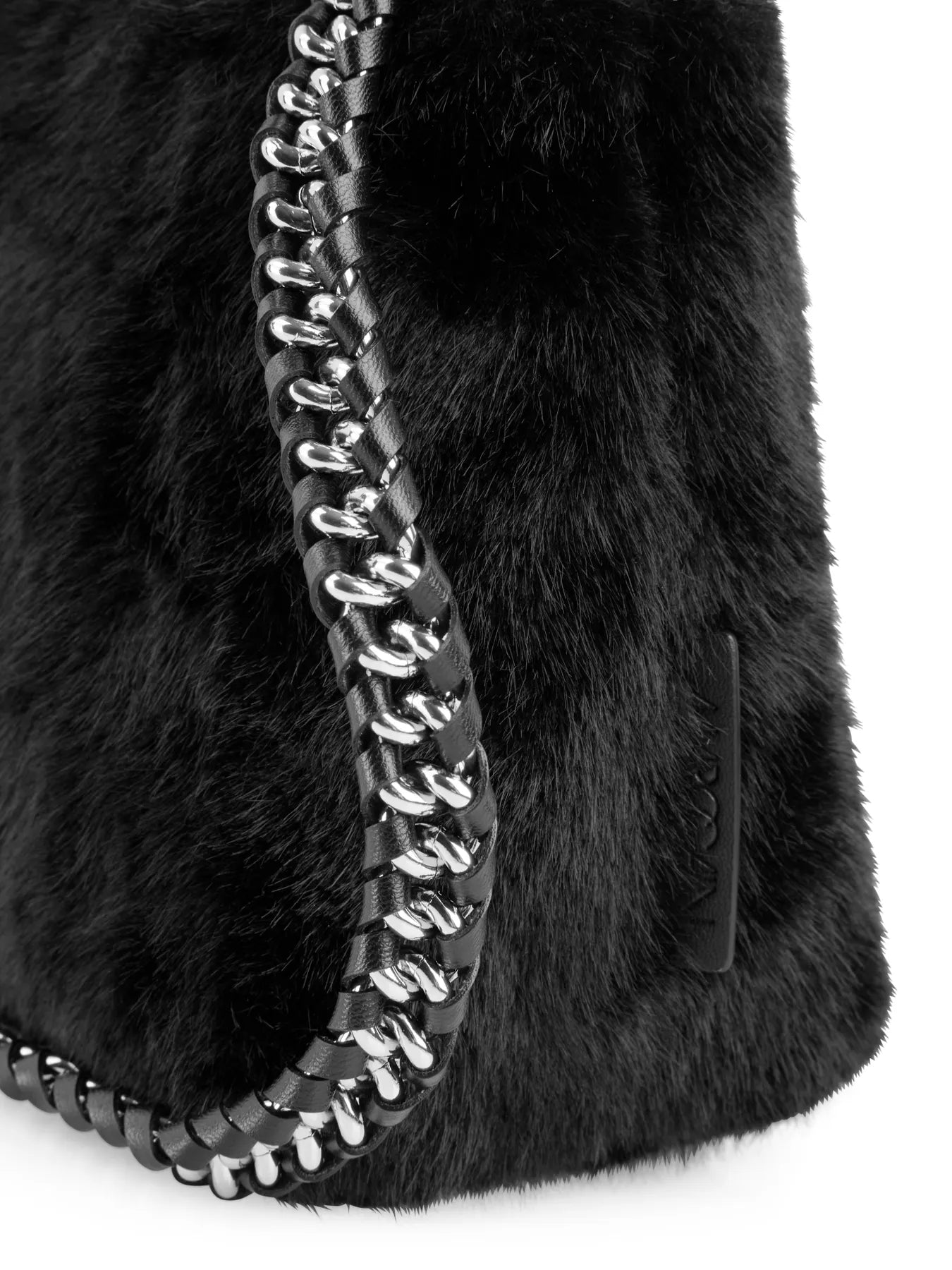 MARC CAIN ZC TI.07 Z19 Schultertasche aus Fake Fur Black