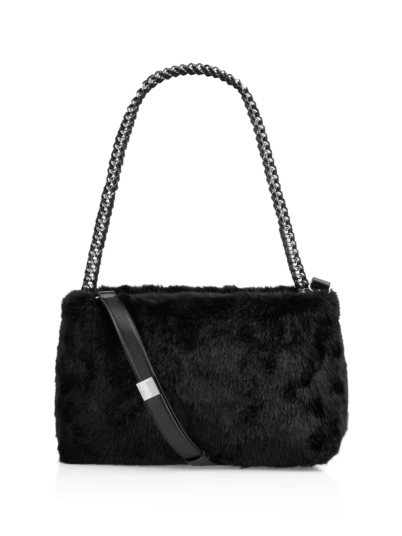 MARC CAIN ZC TI.07 Z19 Schultertasche aus Fake Fur Black