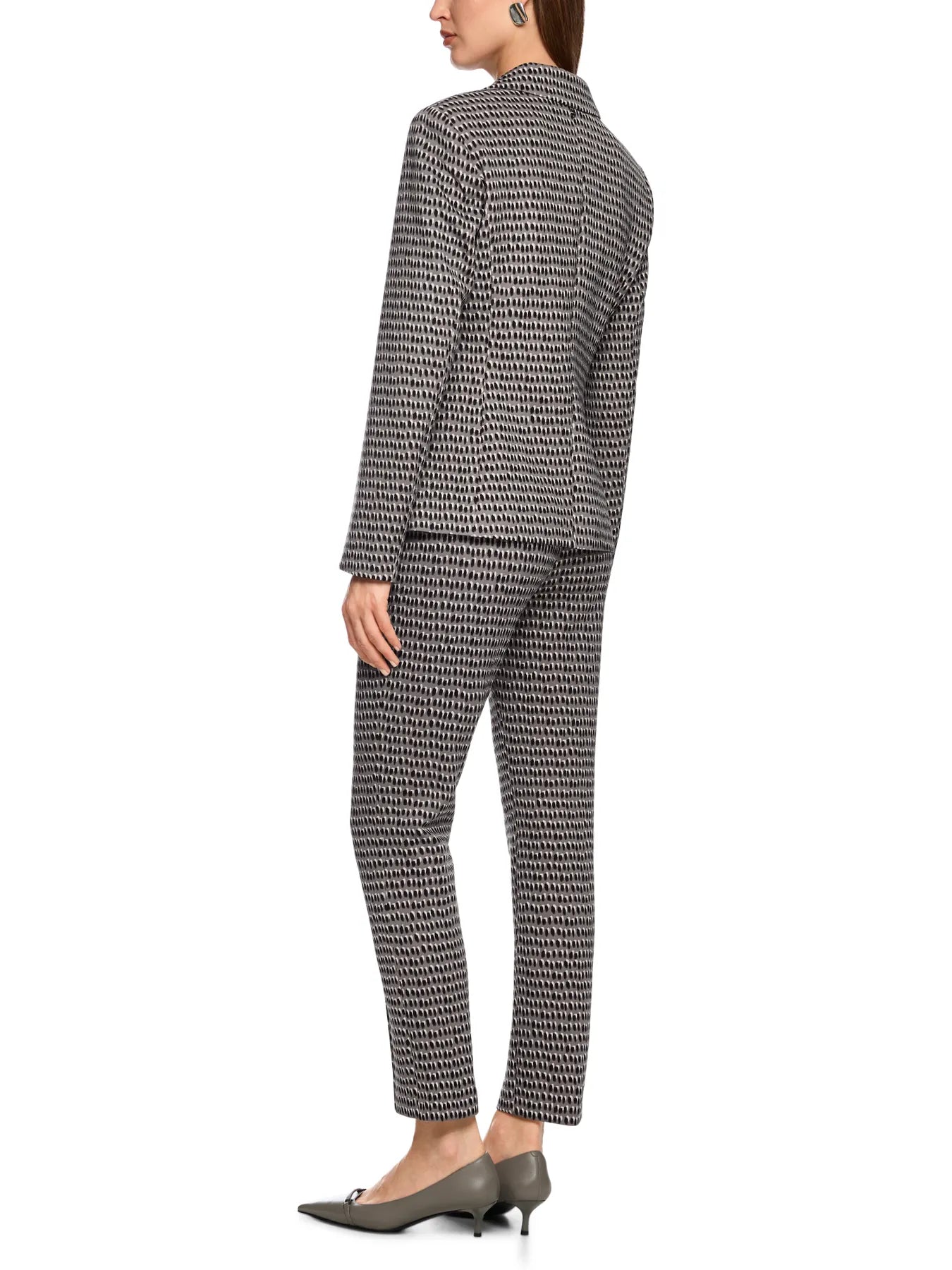 MARC CAIN ZC 34.15 J39 Taillierter Blazer aus Scubajersey Grau