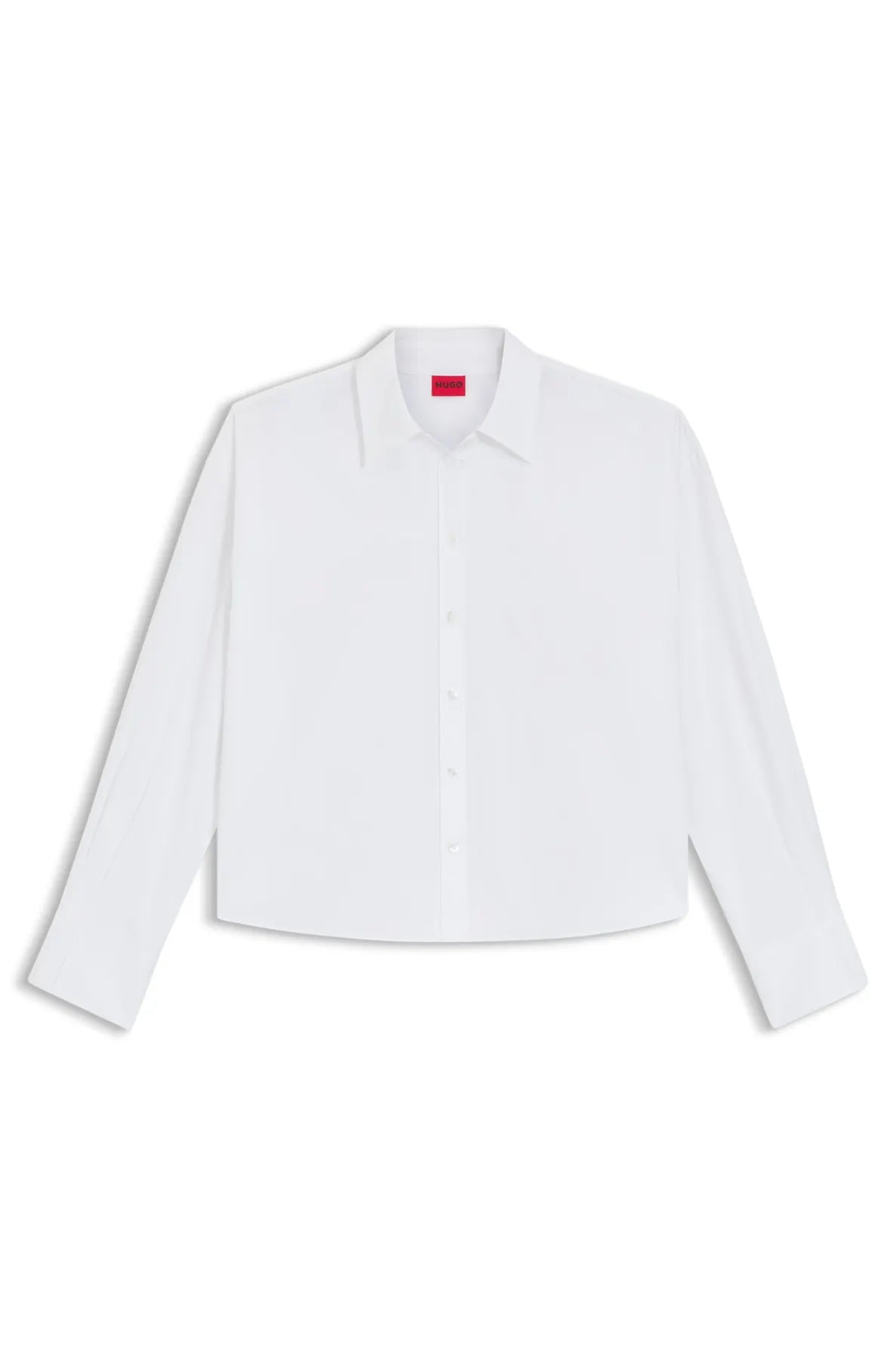 HUGO 50550548 Elma 10258602 01 Damen Bluse mit Knöpfen White