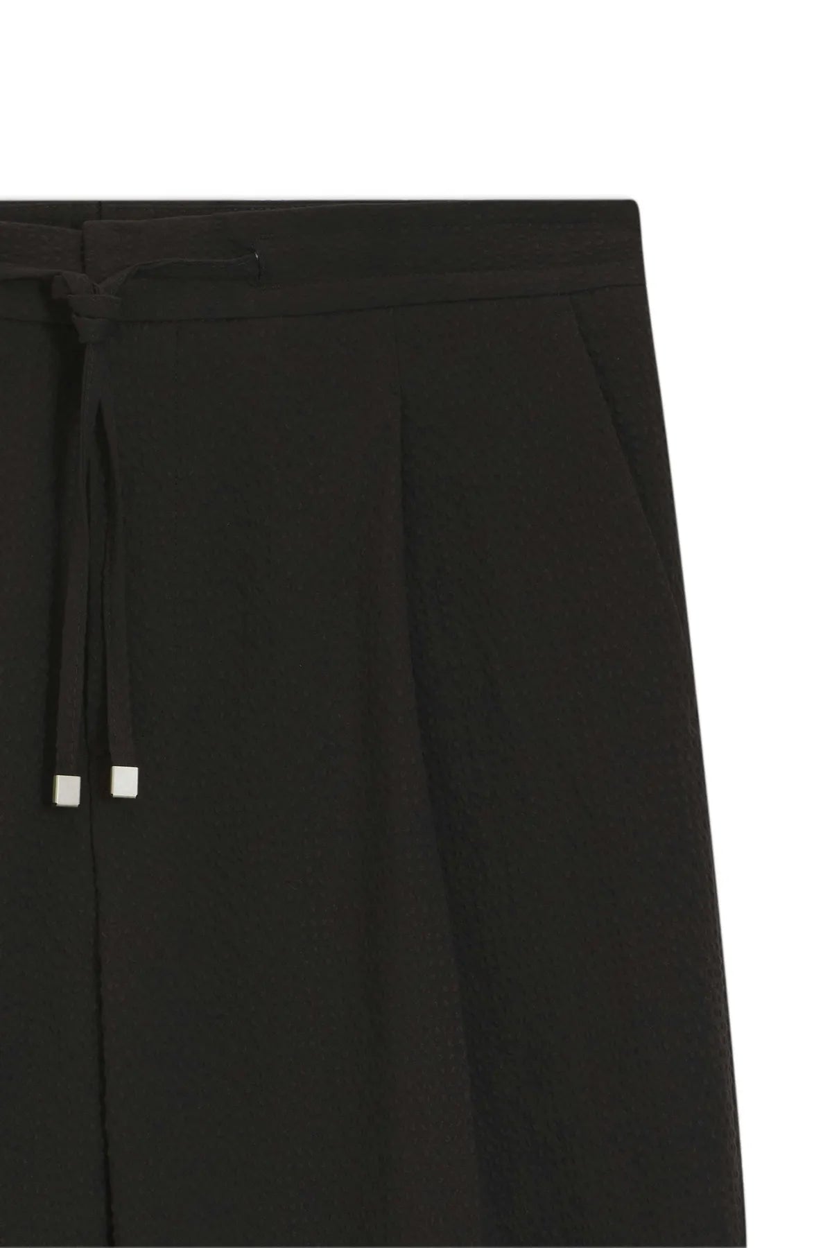 HUGO 50559107 Tari262X 10278151 01 Hose mit Kordelzug Seersucker Schwarz