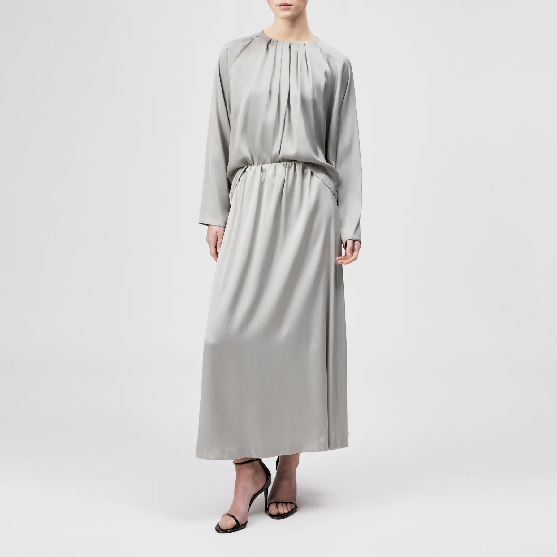 DRYKORN 130065 HARLEEN 10 BLUSENSHIRT SATIN GRAU 6502