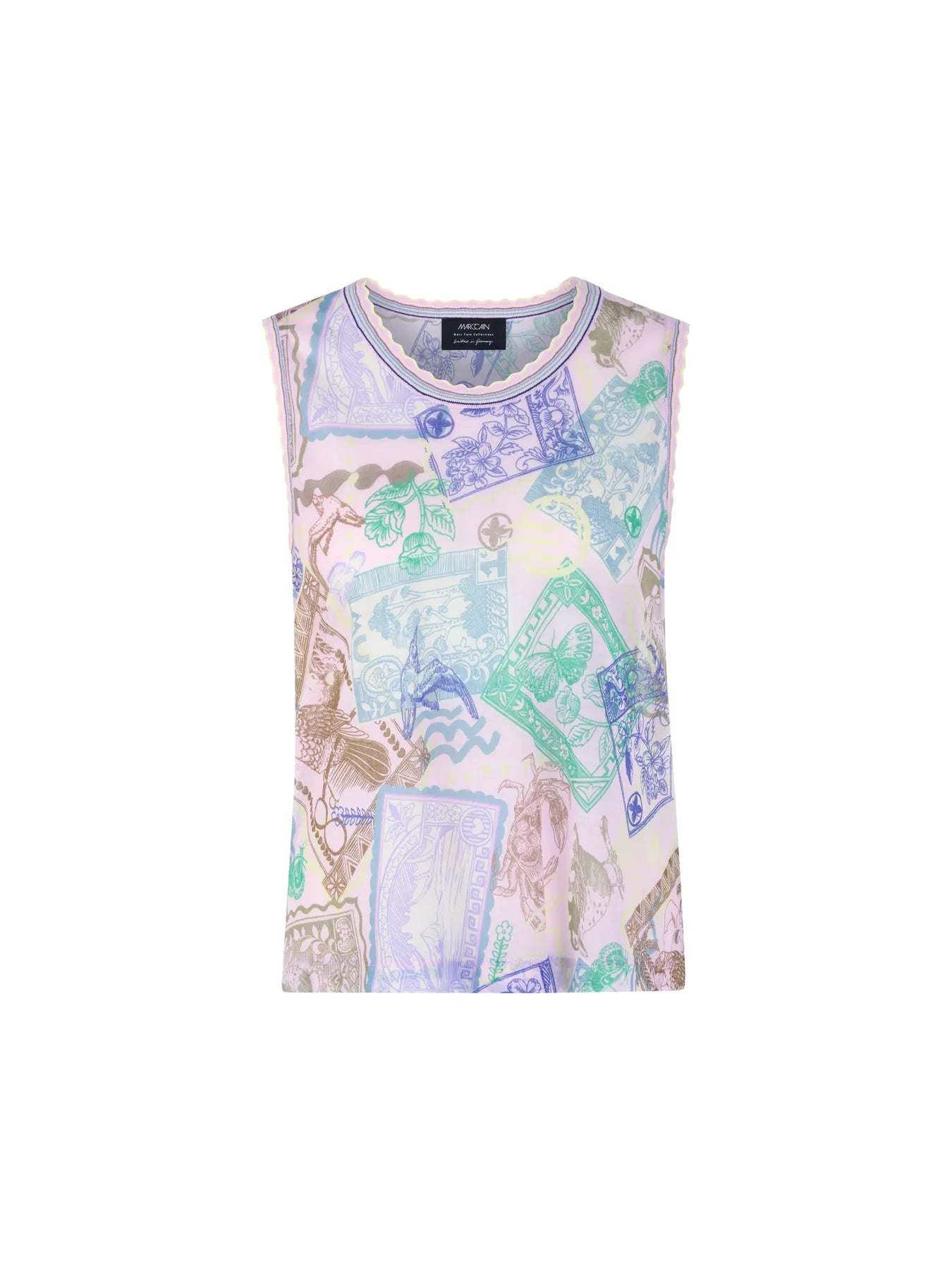 MARC CAIN AC 61.07 M16 Ärmelloses Stricktop Print pink tulle